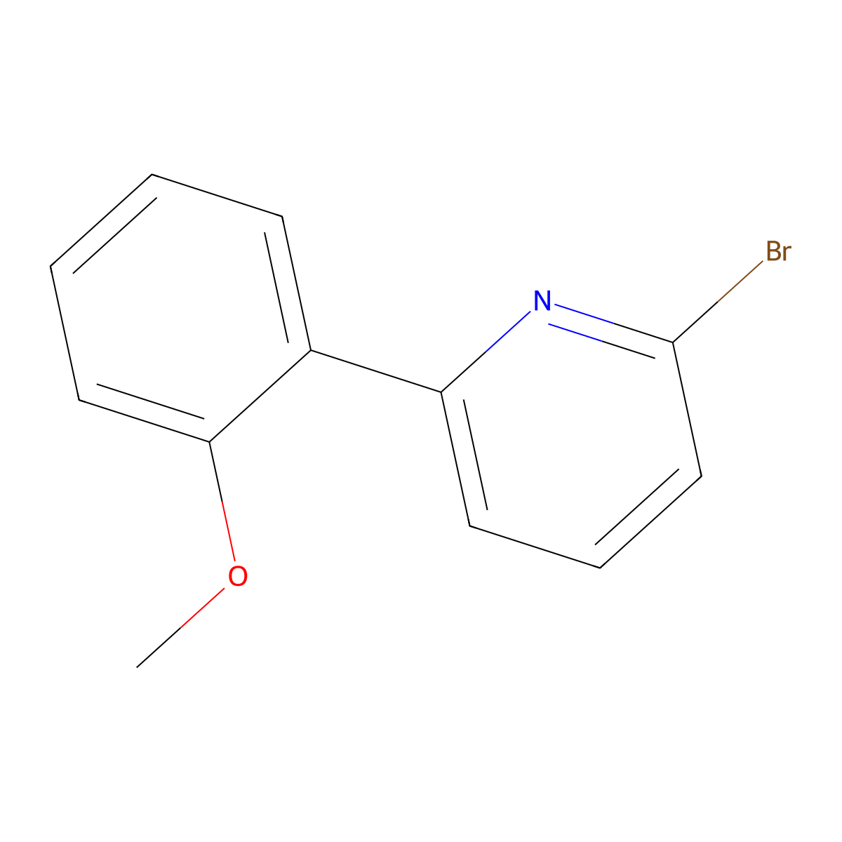 2-Bromo-6-(2-methoxyphenyl)pyridine molecular structure, CAS 1142196-80-2
