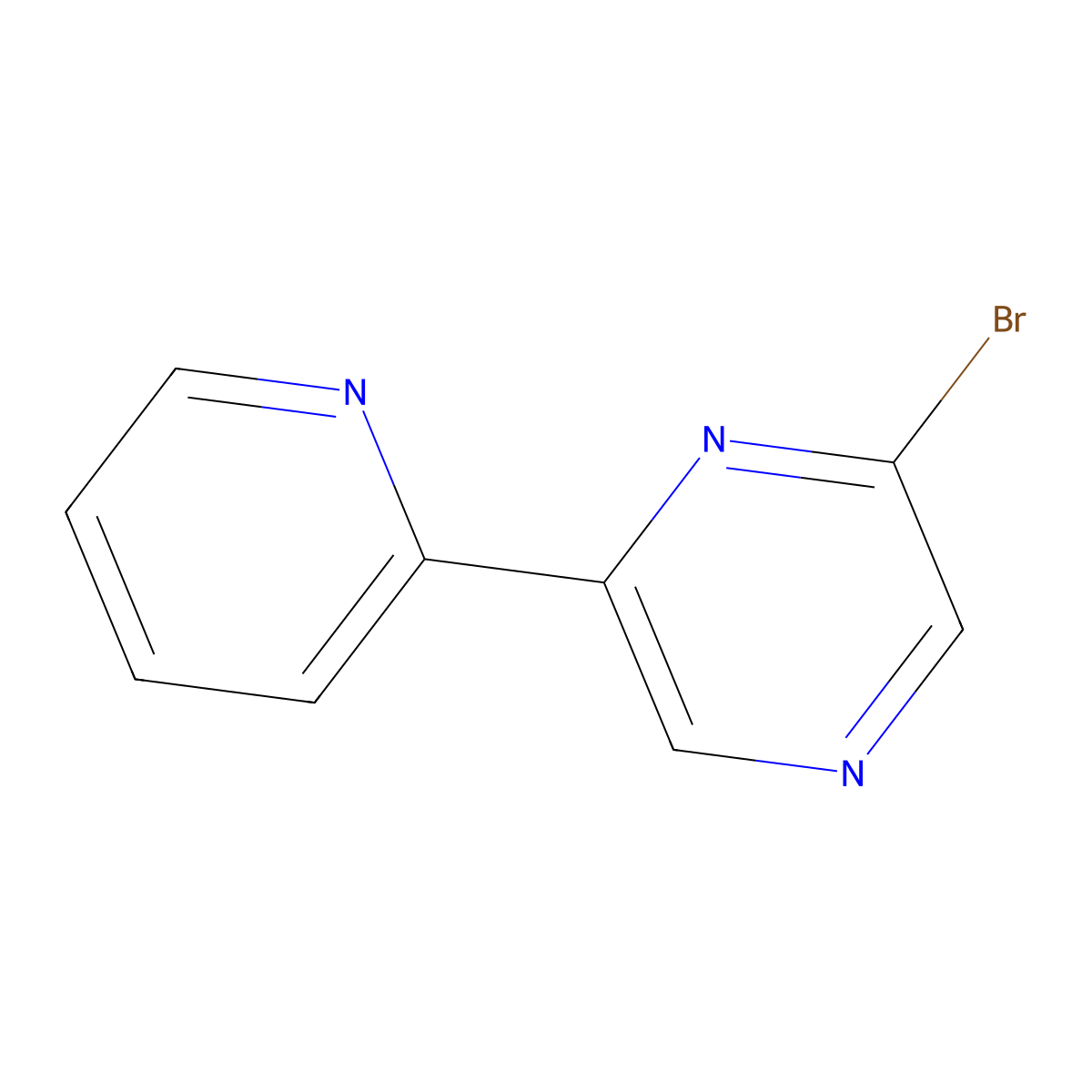 2-Bromo-6-(2-pyridyl)pyrazine molecular structure, CAS 1142196-83-5