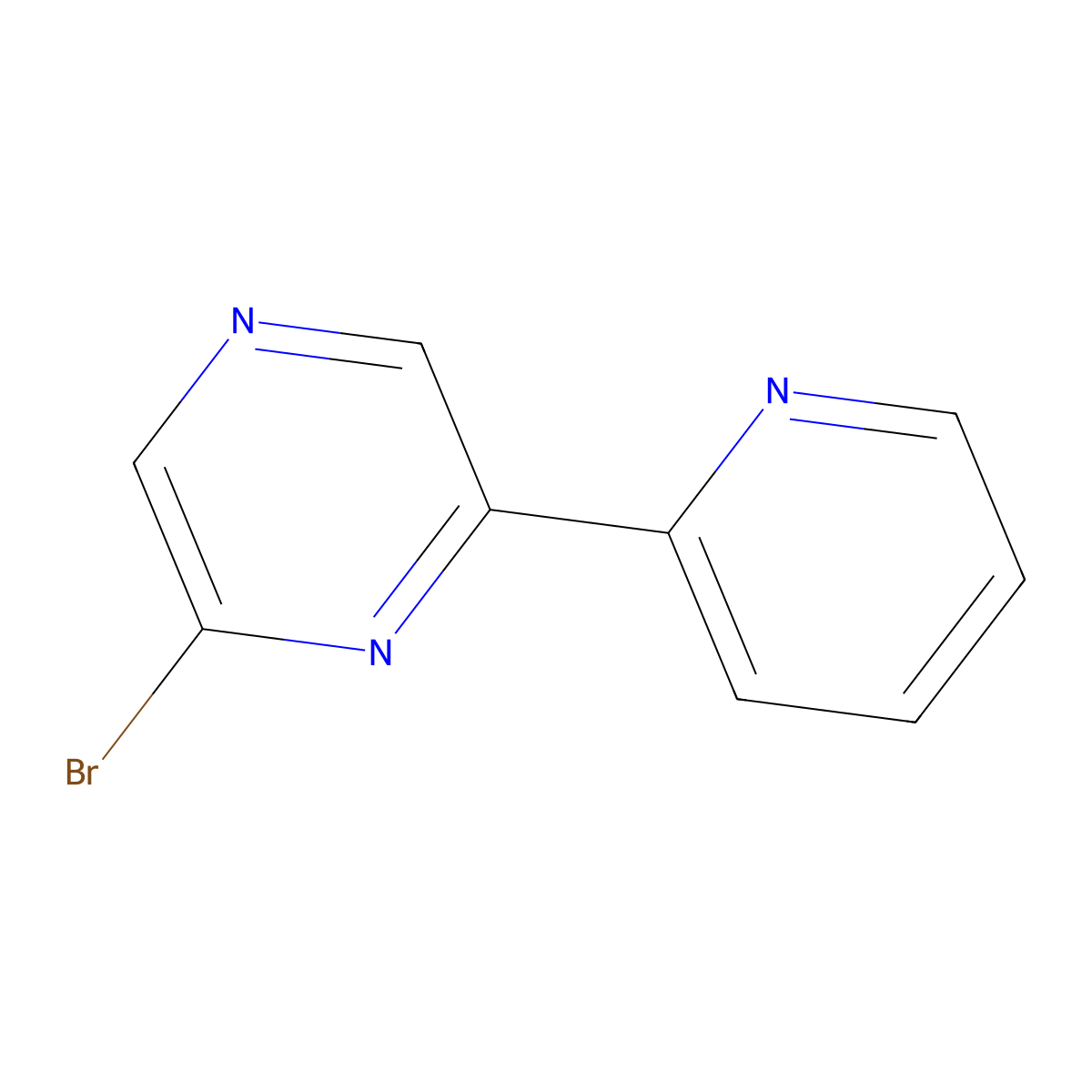 2-Bromo-6-(2-pyridyl)pyrazine molecular structure, CAS 1142196-83-5