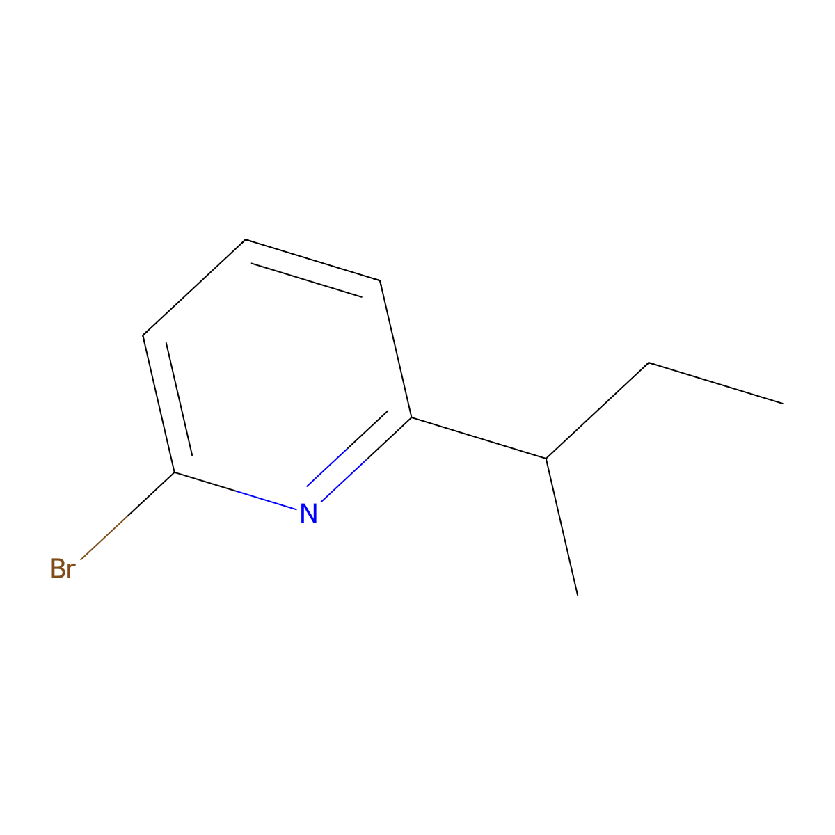 2-Bromo-6-(sec-butyl)pyridine molecular structure, CAS 1142196-91-5