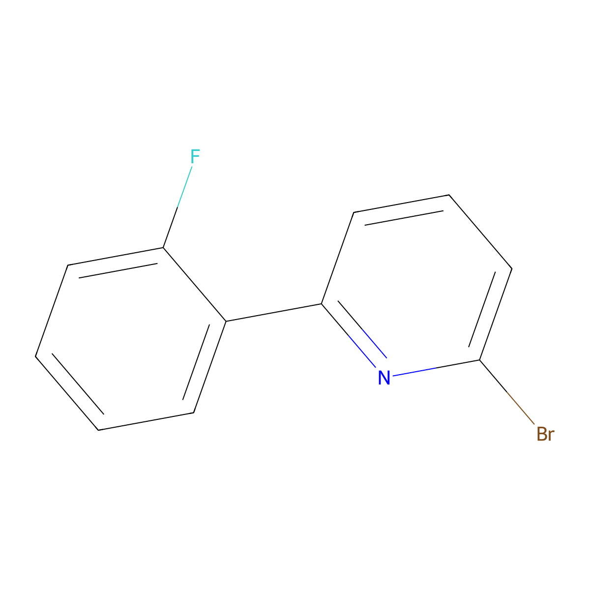 2-Bromo-6-(2-fluorophenyl)pyridine molecular structure, CAS 1142196-95-9