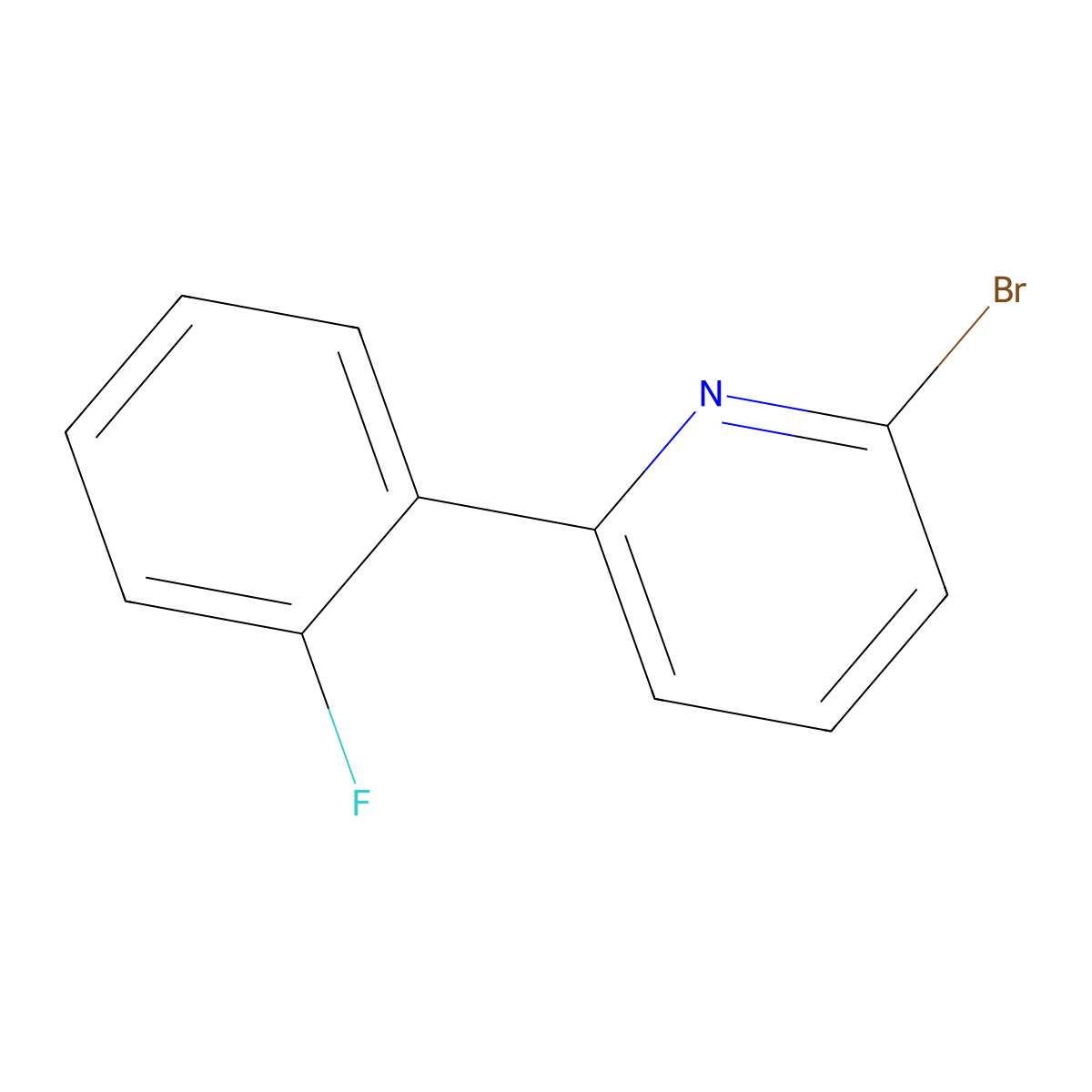 2-Bromo-6-(2-fluorophenyl)pyridine molecular structure, CAS 1142196-95-9
