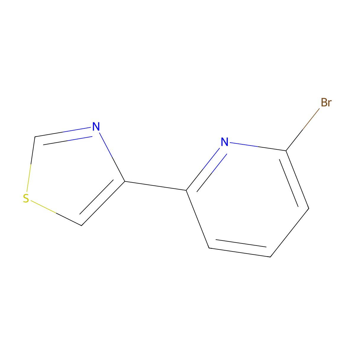 2-Bromo-6-(thiazol-4-yl)pyridine molecular structure, CAS 1142197-01-0