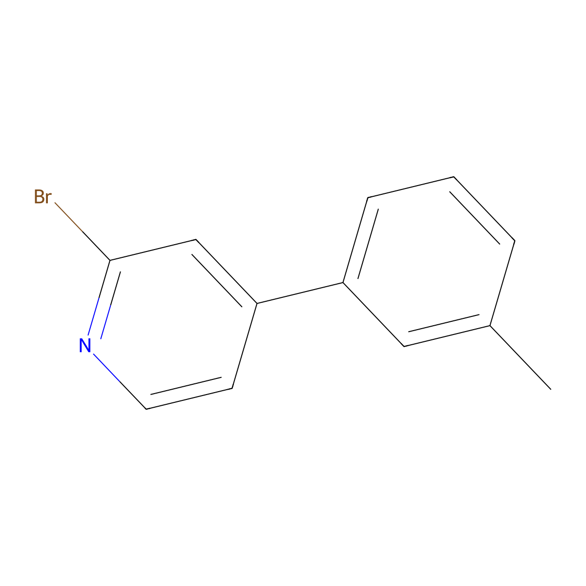 2-Bromo-4-(3-tolyl)pyridine molecular structure, CAS 1142197-08-7