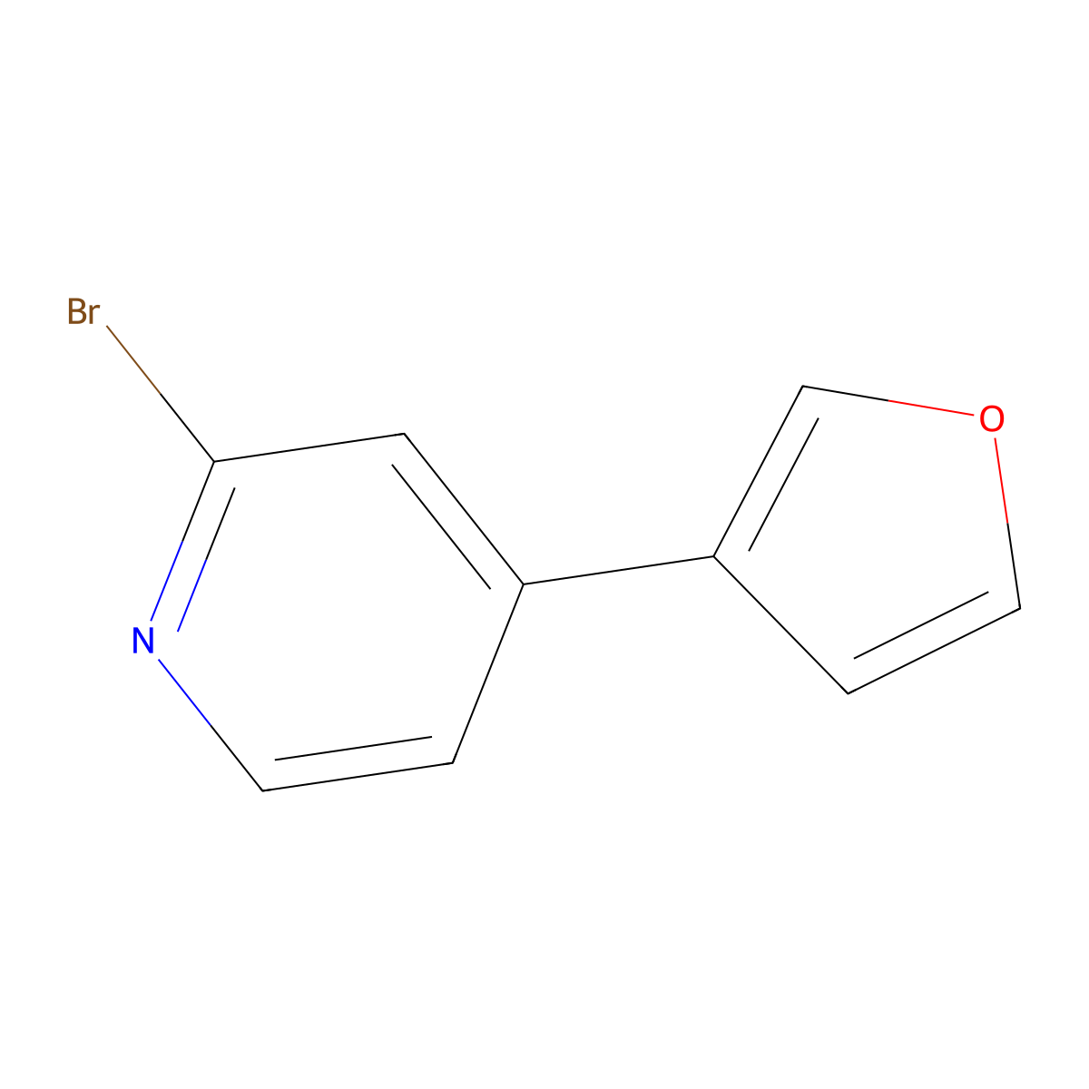 2-Bromo-4-(3-furyl)pyridine molecular structure, CAS 1142197-09-8