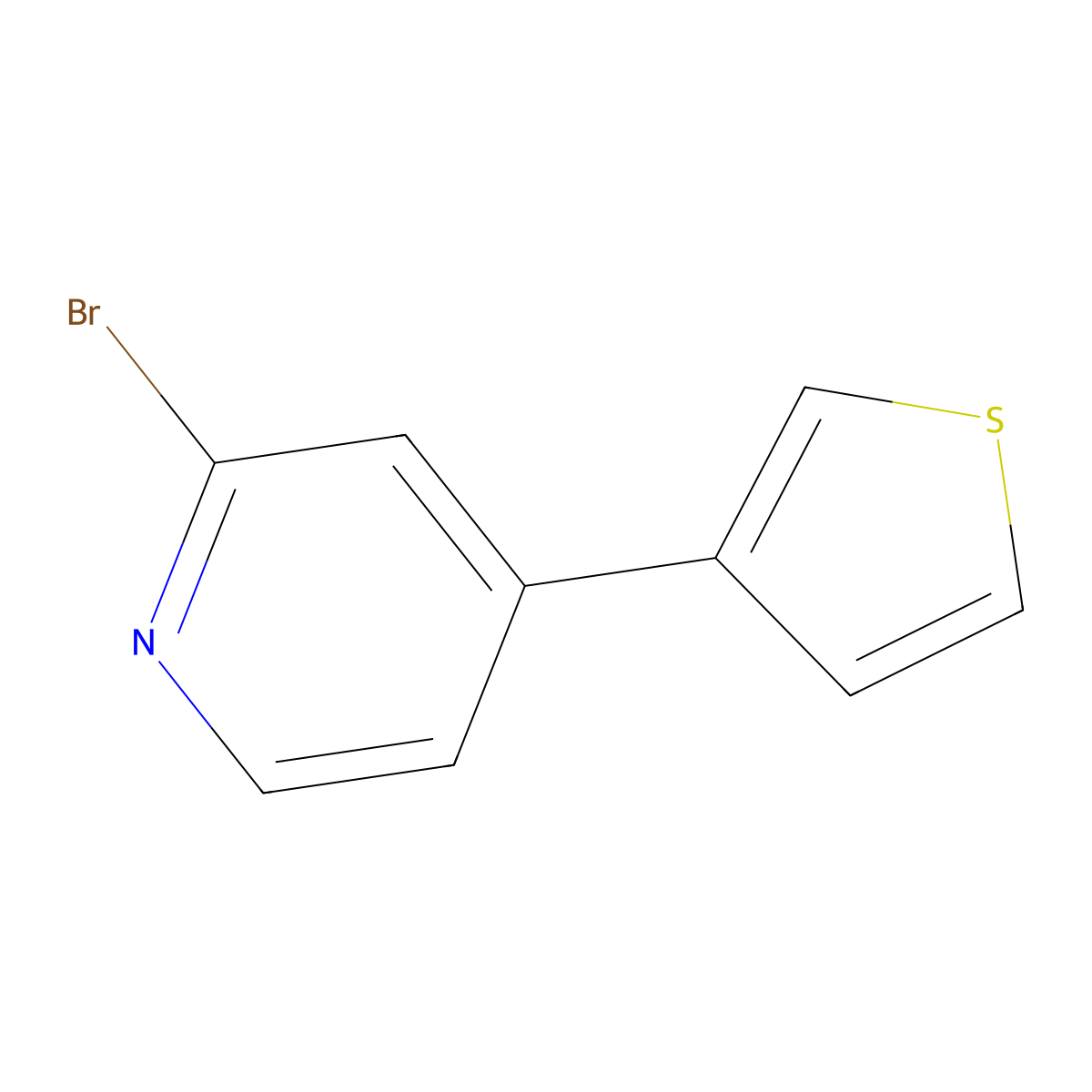2-Bromo-4-(3-thienyl)pyridine molecular structure, CAS 1142197-10-1