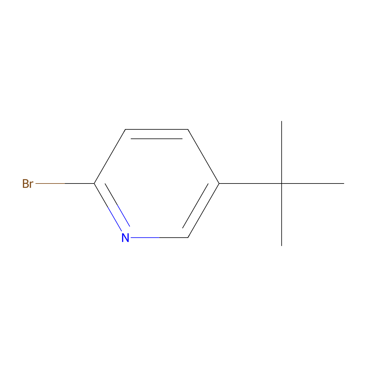 2-Bromo-5-tert-butylpyridine molecular structure, CAS 1142197-19-0