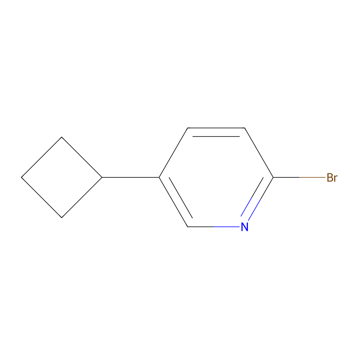 2-Bromo-5-cyclobutylpyridine molecular structure, CAS 1142197-20-3