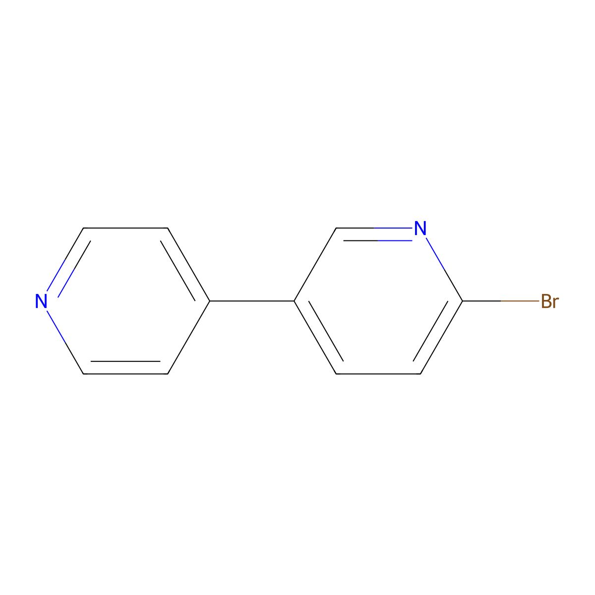 2-Bromo-5-(pyridin-4-yl)pyridine molecular structure, CAS 1142197-30-5