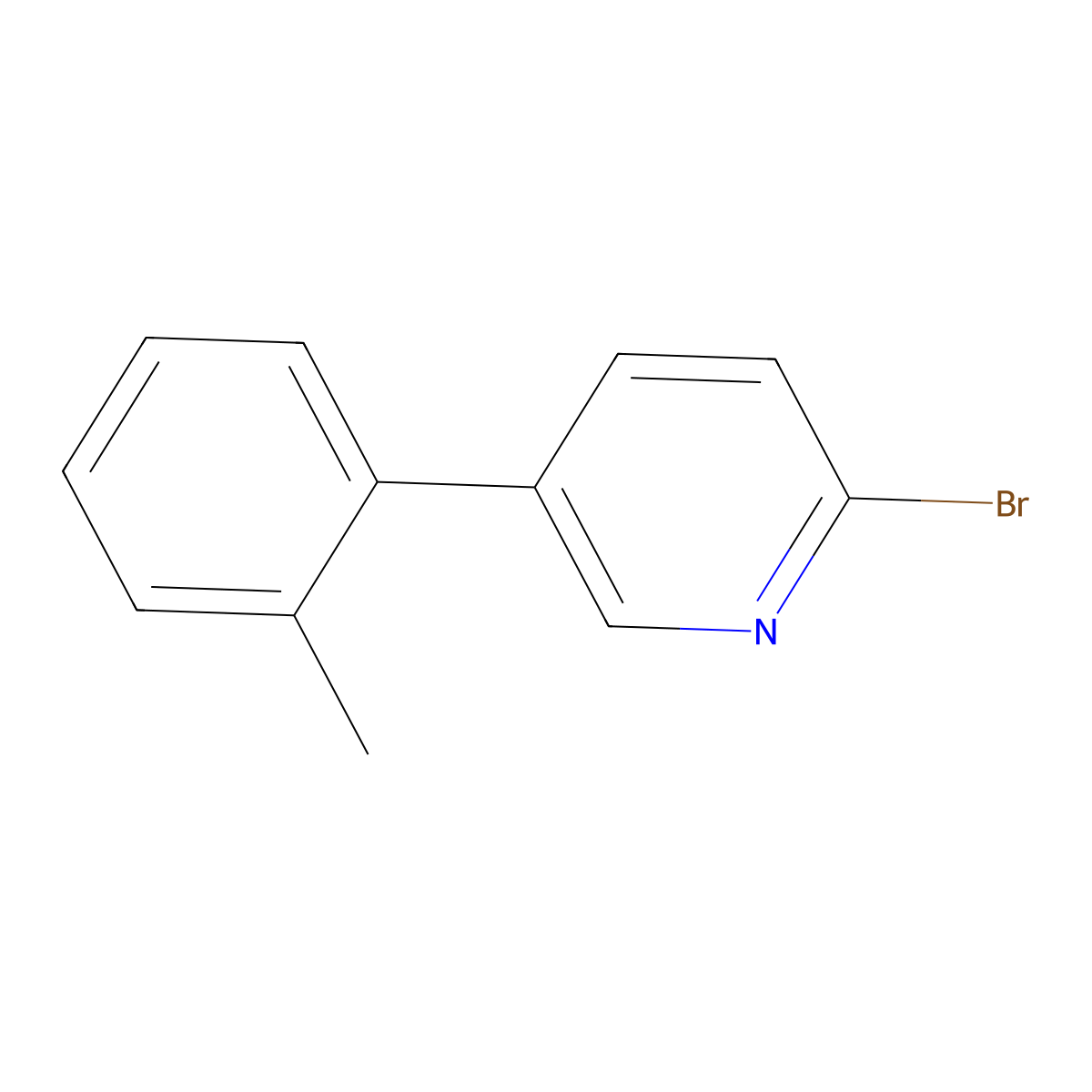 2-Bromo-5-(2-tolyl)pyridine molecular structure, CAS 1142197-31-6
