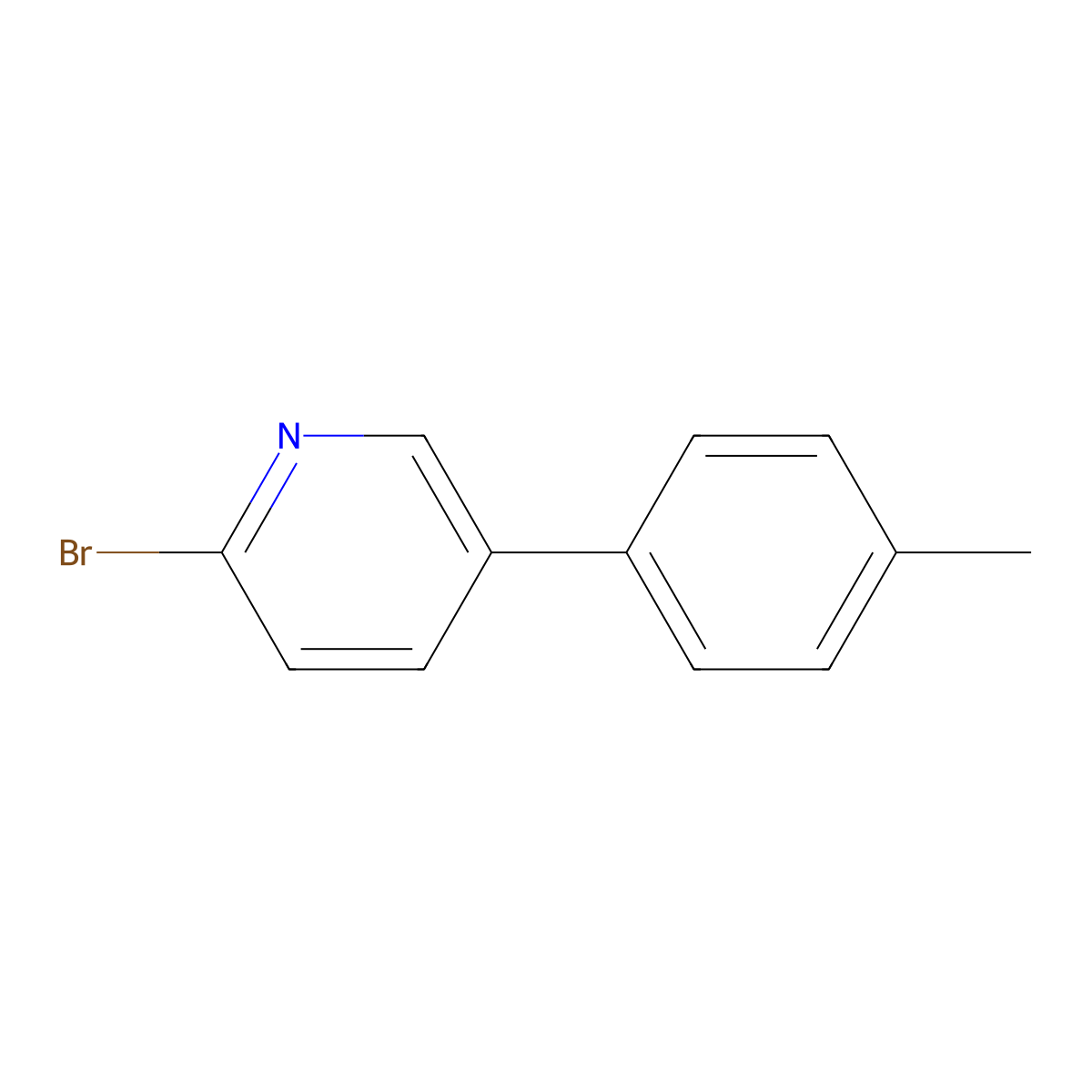 2-Bromo-5-(4-tolyl)pyridine molecular structure, CAS 1142197-36-1
