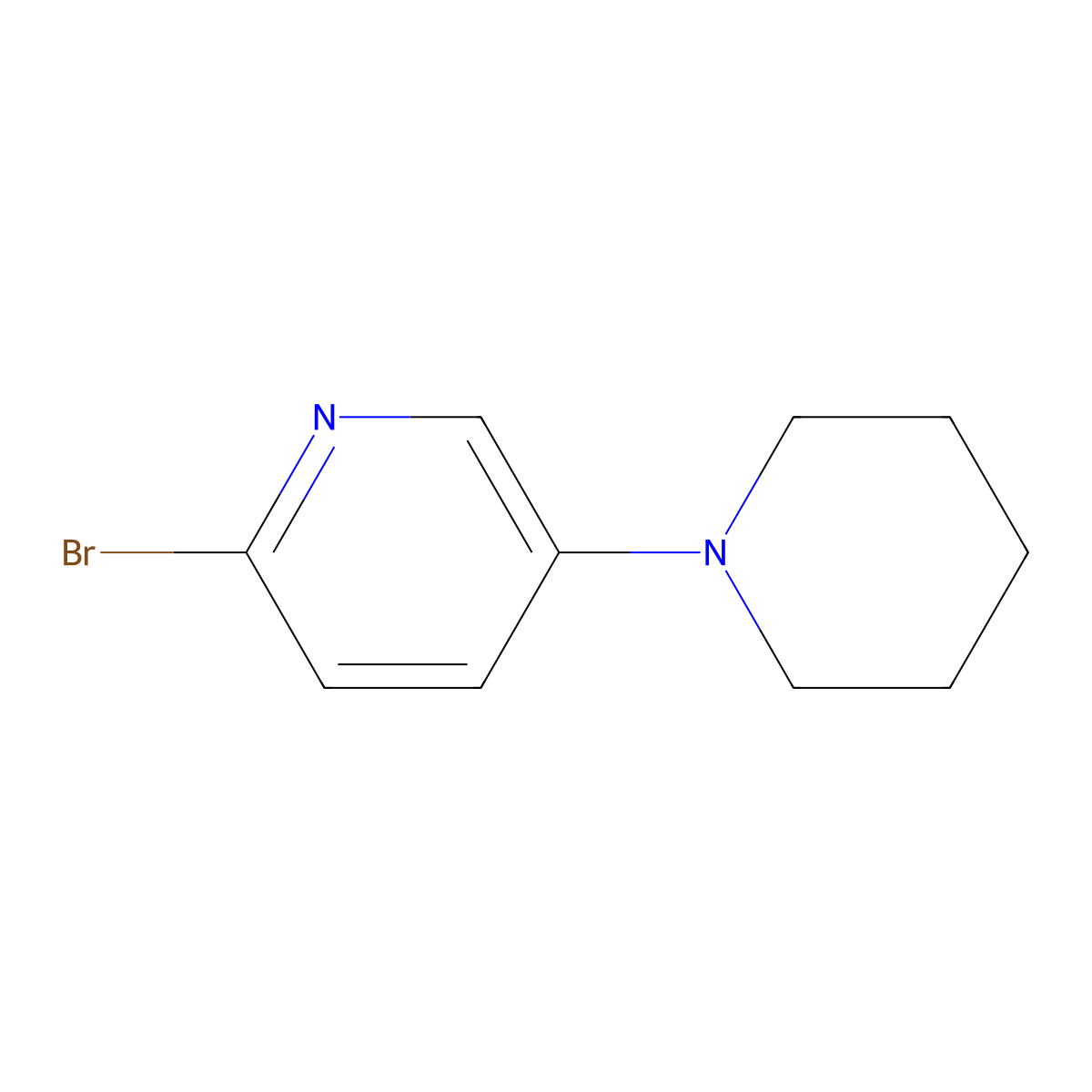 2-Bromo-5-(piperidin-1-YL)pyridine molecular structure, CAS 1142197-44-1
