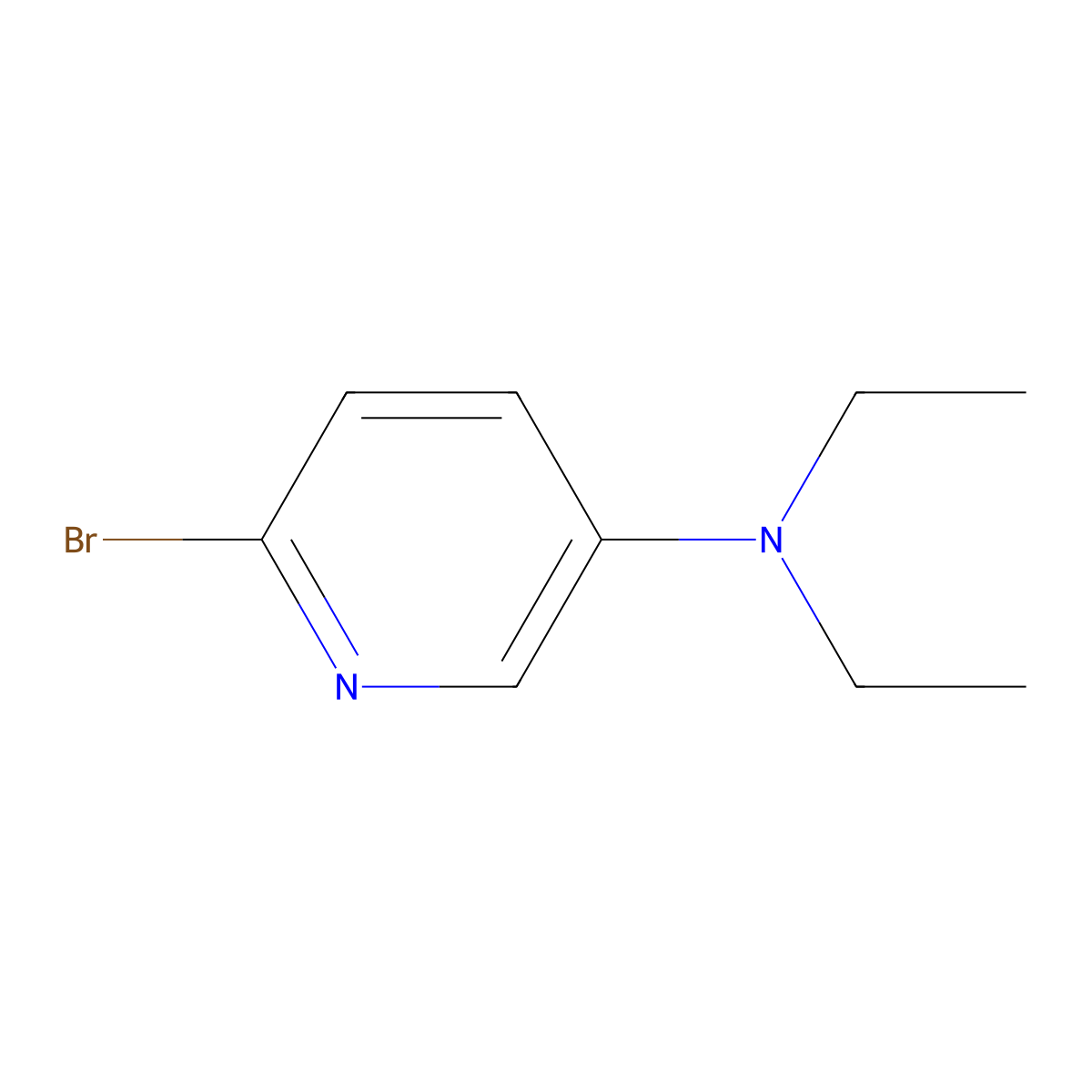 2-Bromo-5-(diethylamino)pyridine molecular structure, CAS 1142197-46-3