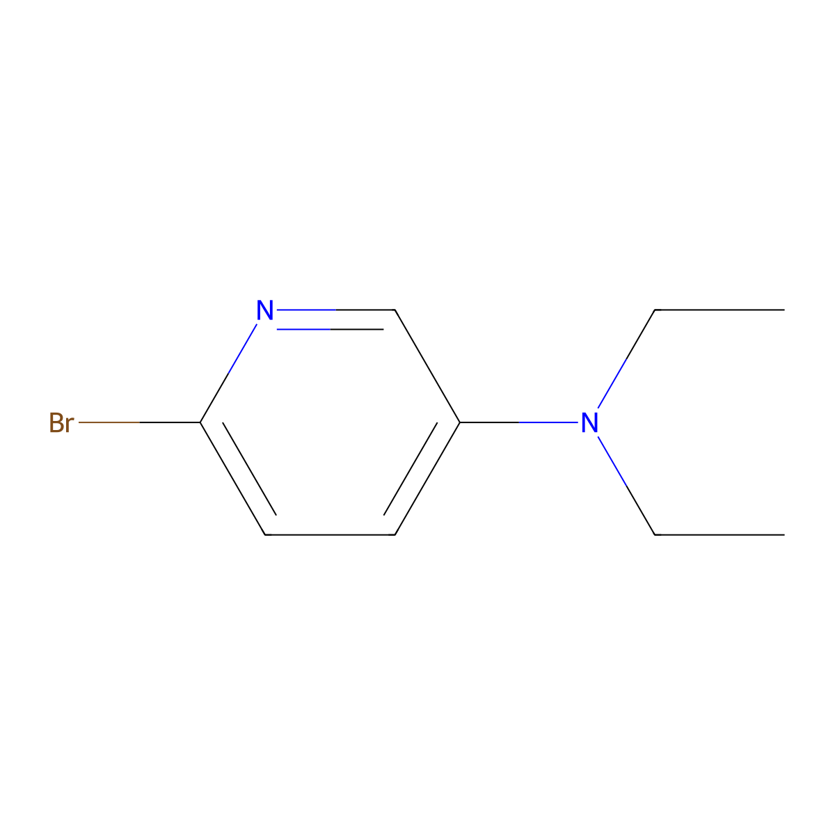 2-Bromo-5-(diethylamino)pyridine molecular structure, CAS 1142197-46-3