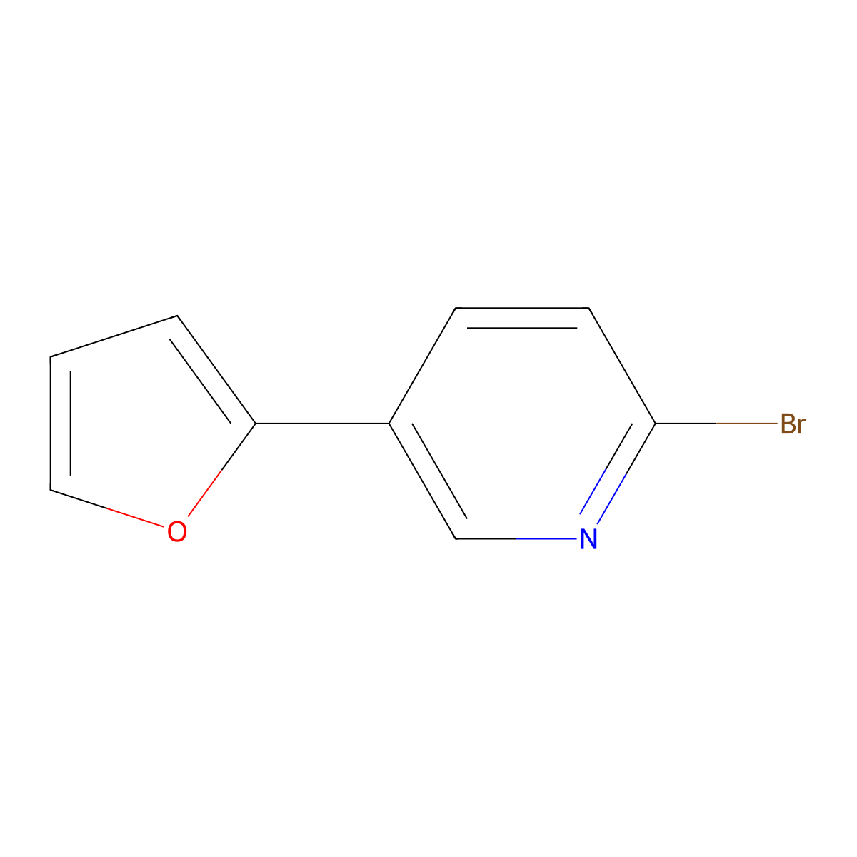 2-Bromo-5-(2-furyl)pyridine molecular structure, CAS 1142197-48-5