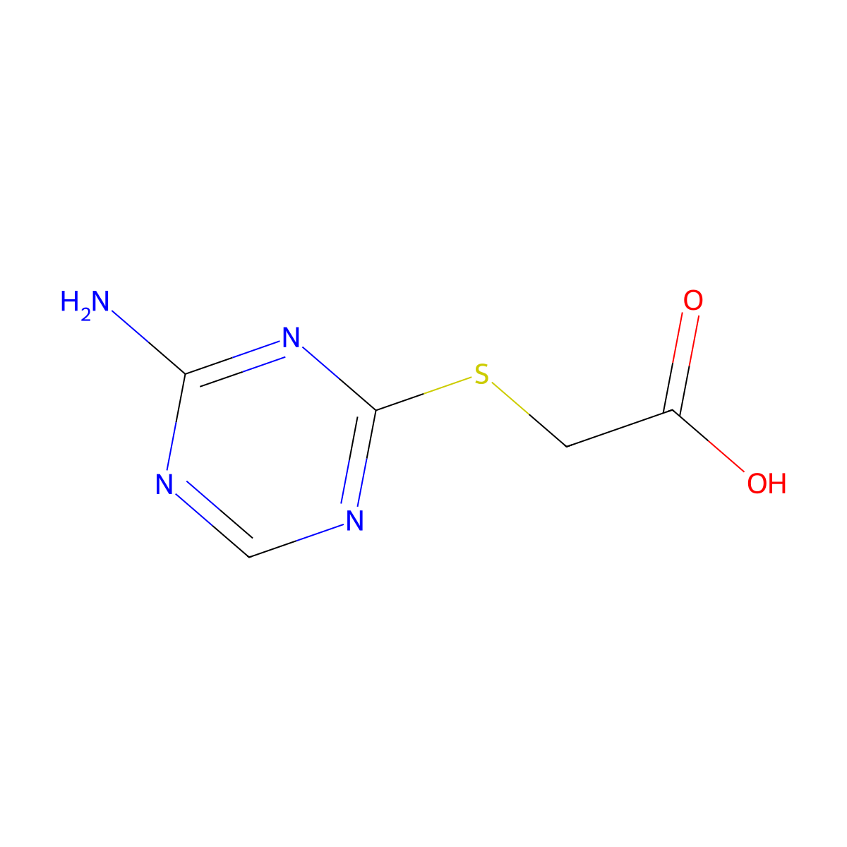 [(4-Amino-1,3,5-triazin-2-yl)thio]acetic acid molecular structure, CAS 1142201-19-1