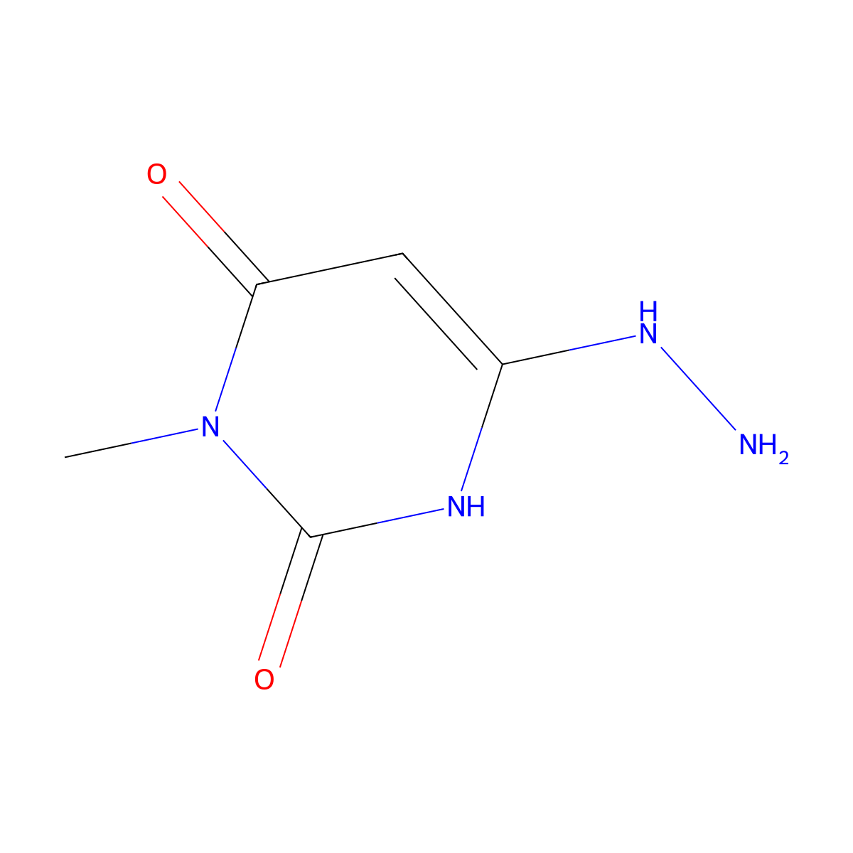 6-hydrazino-3-methylpyrimidine-2,4(1H,3H)-dione molecular structure, CAS 1142201-78-2
