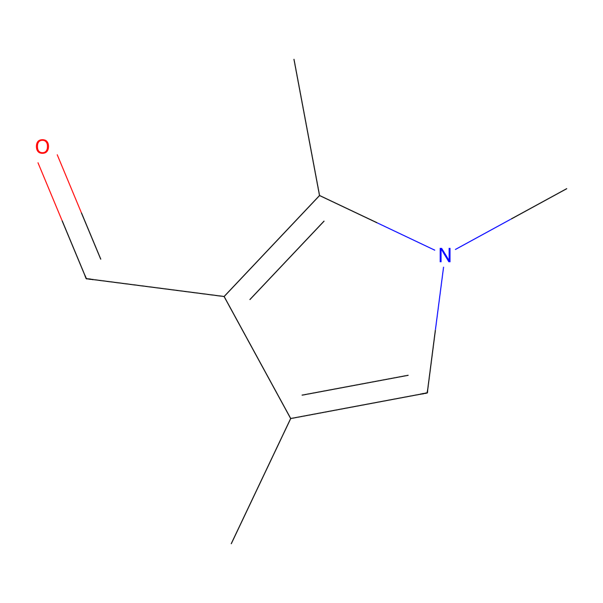 1,2,4-trimethyl-1H-pyrrole-3-carbaldehyde molecular structure, CAS 1142201-80-6