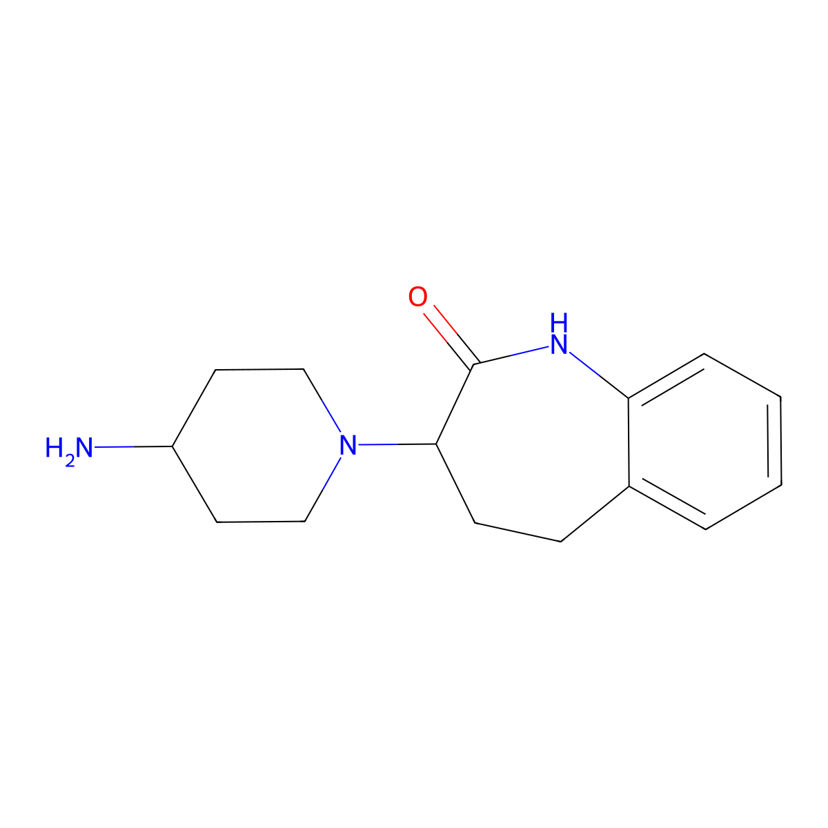 3-(4-aminopiperidin-1-yl)-1,3,4,5-tetrahydro-2H-1-benzazepin-2-one molecular structure, CAS 1142201-82-8