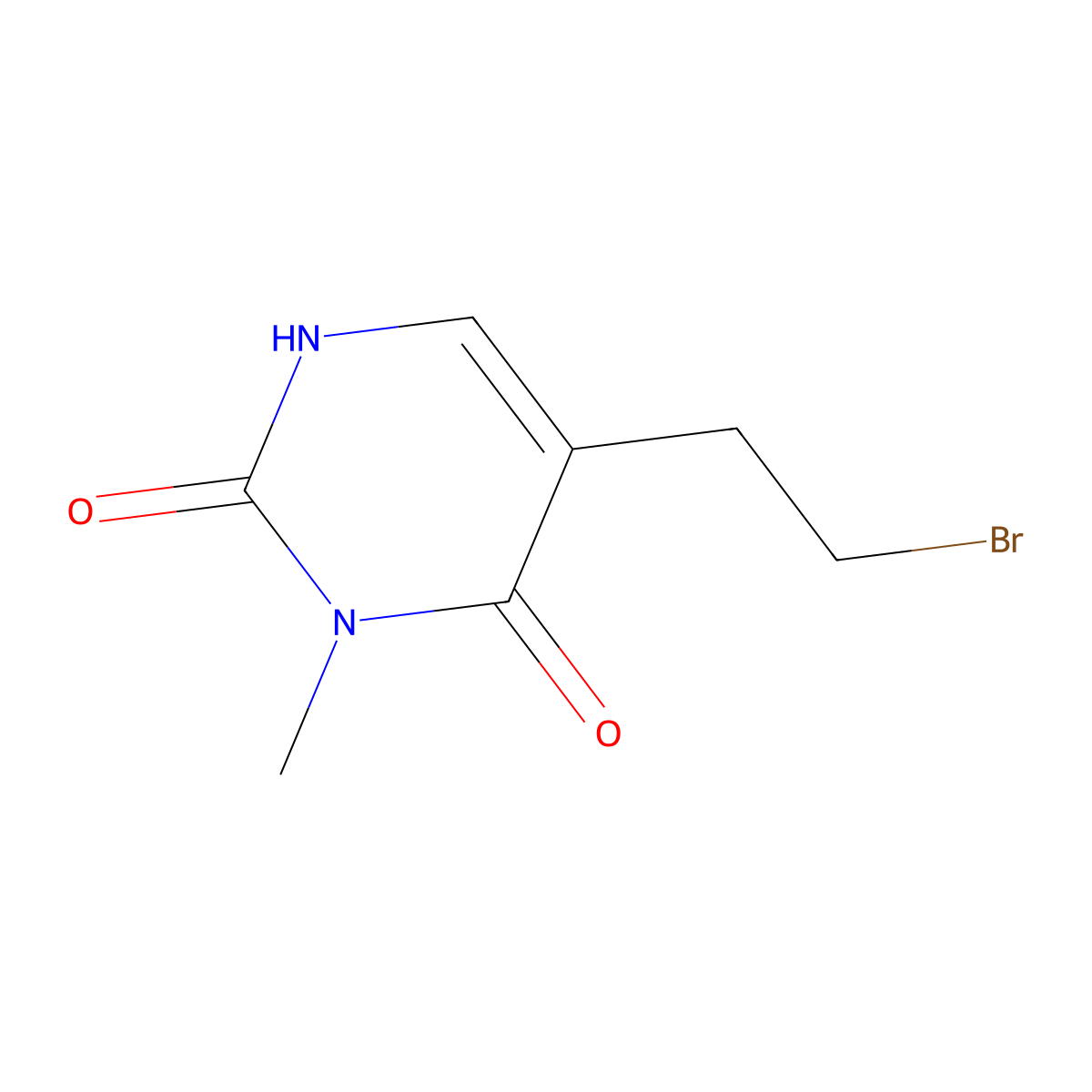 5-(2-bromoethyl)-6-hydroxy-1-methylpyrimidin-2(1H)-one molecular structure, CAS 1142201-87-3