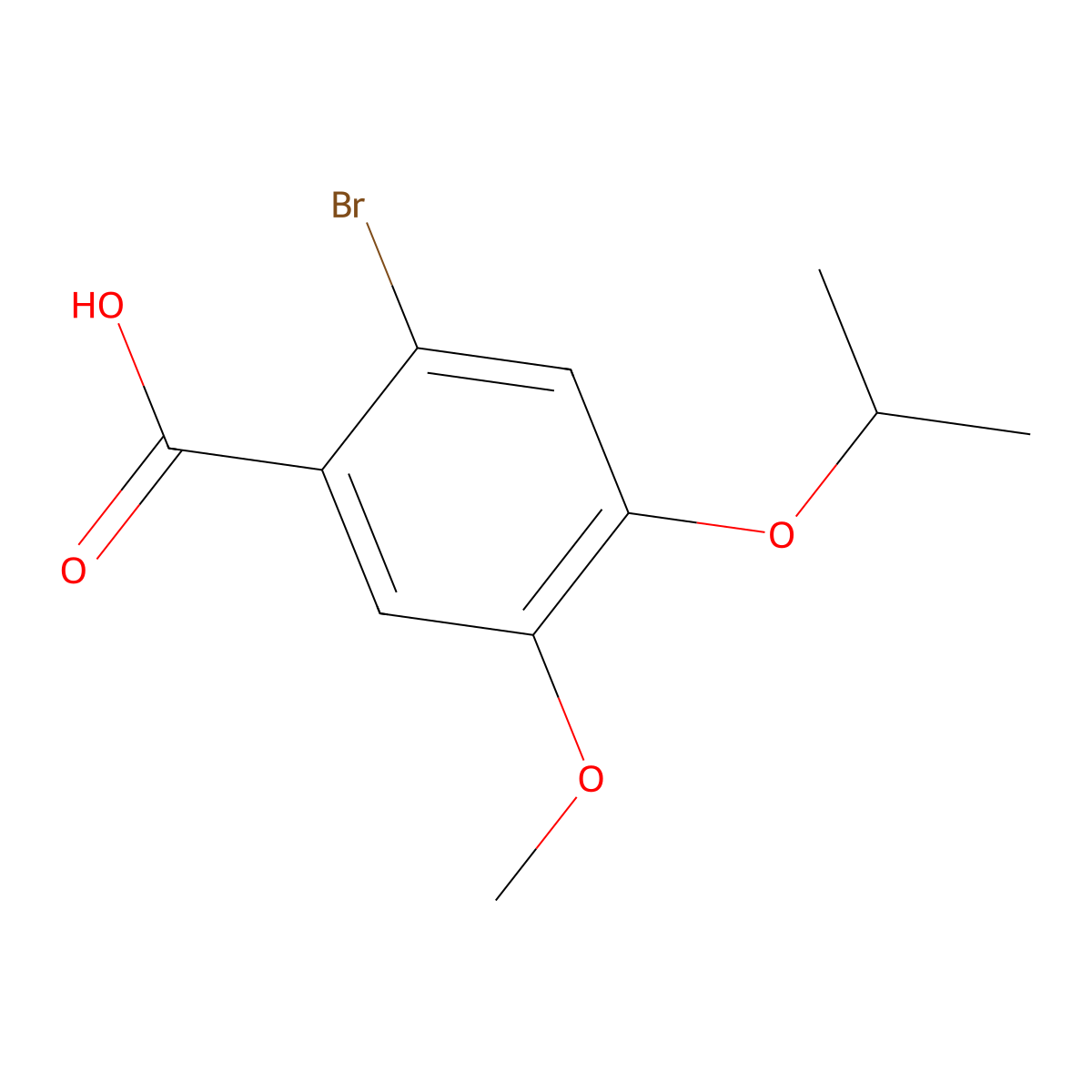 2-Bromo-4-isopropoxy-5-methoxybenzoic acid molecular structure, CAS 1142201-89-5