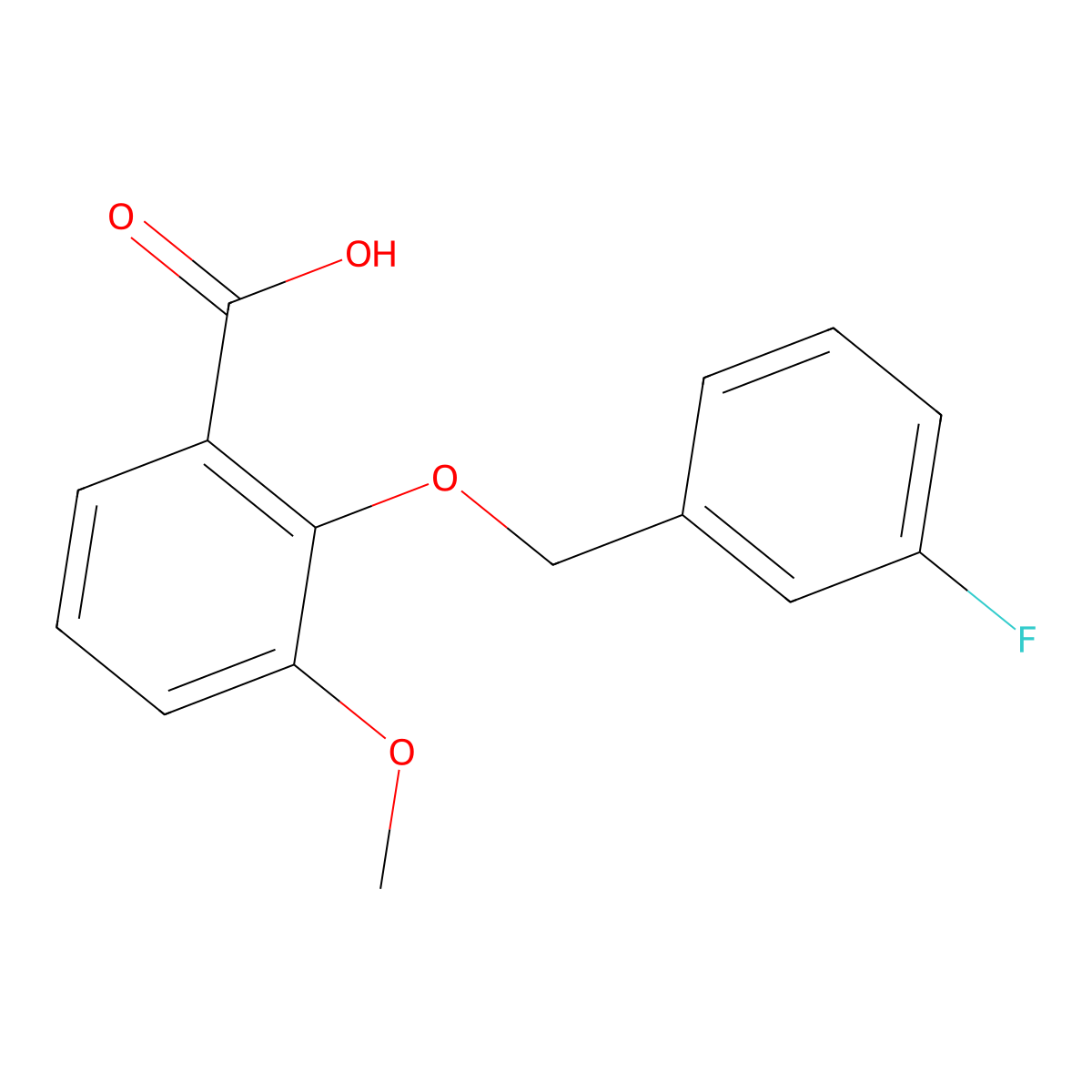 2-[(3-Fluorobenzyl)oxy]-3-methoxybenzoic acid molecular structure, CAS 1142201-93-1