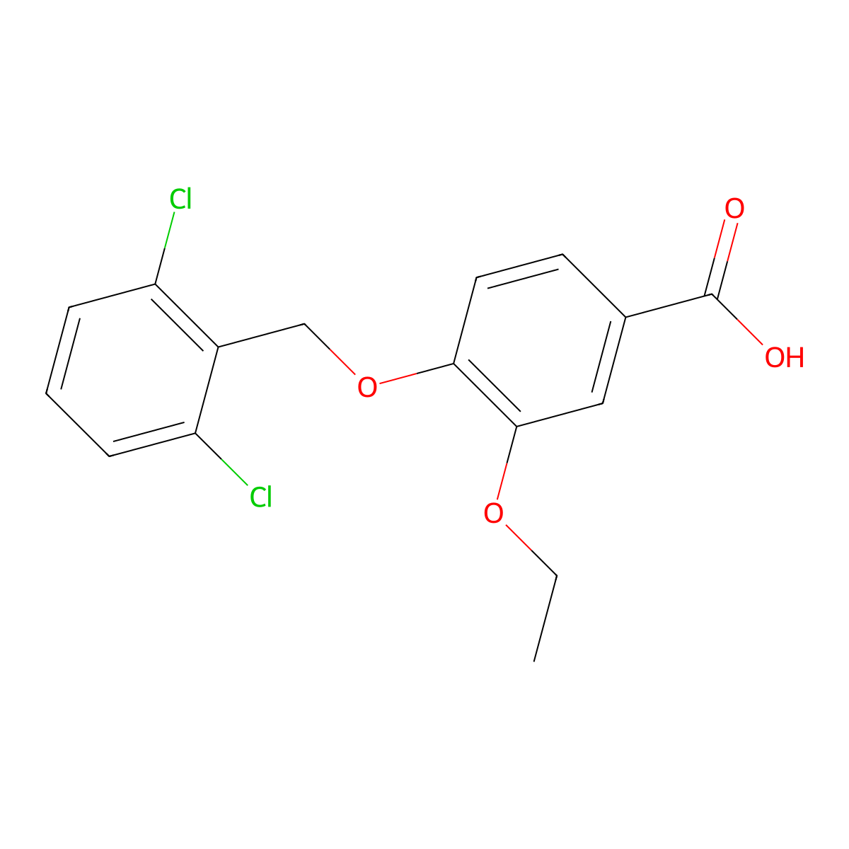 4-[(2,6-Dichlorobenzyl)oxy]-3-ethoxybenzoic acid molecular structure, CAS 1142201-94-2