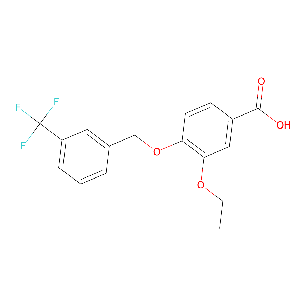 3-Ethoxy-4-{[3-(trifluoromethyl)benzyl]-oxy}benzoic acid molecular structure, CAS 1142201-99-7