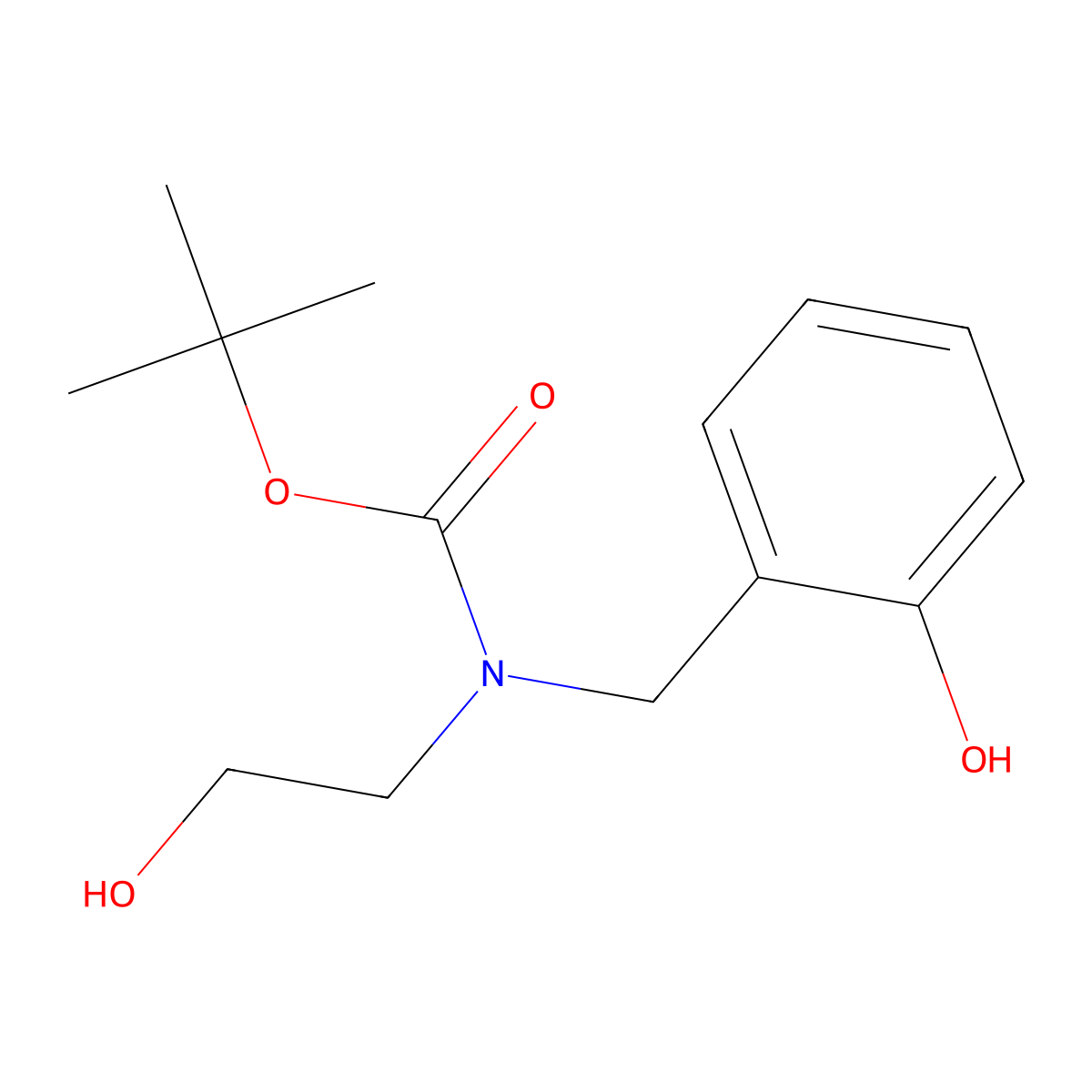 Tert-butyl (2-hydroxybenzyl)(2-hydroxyethyl)-carbamate molecular structure, CAS 1142202-20-7