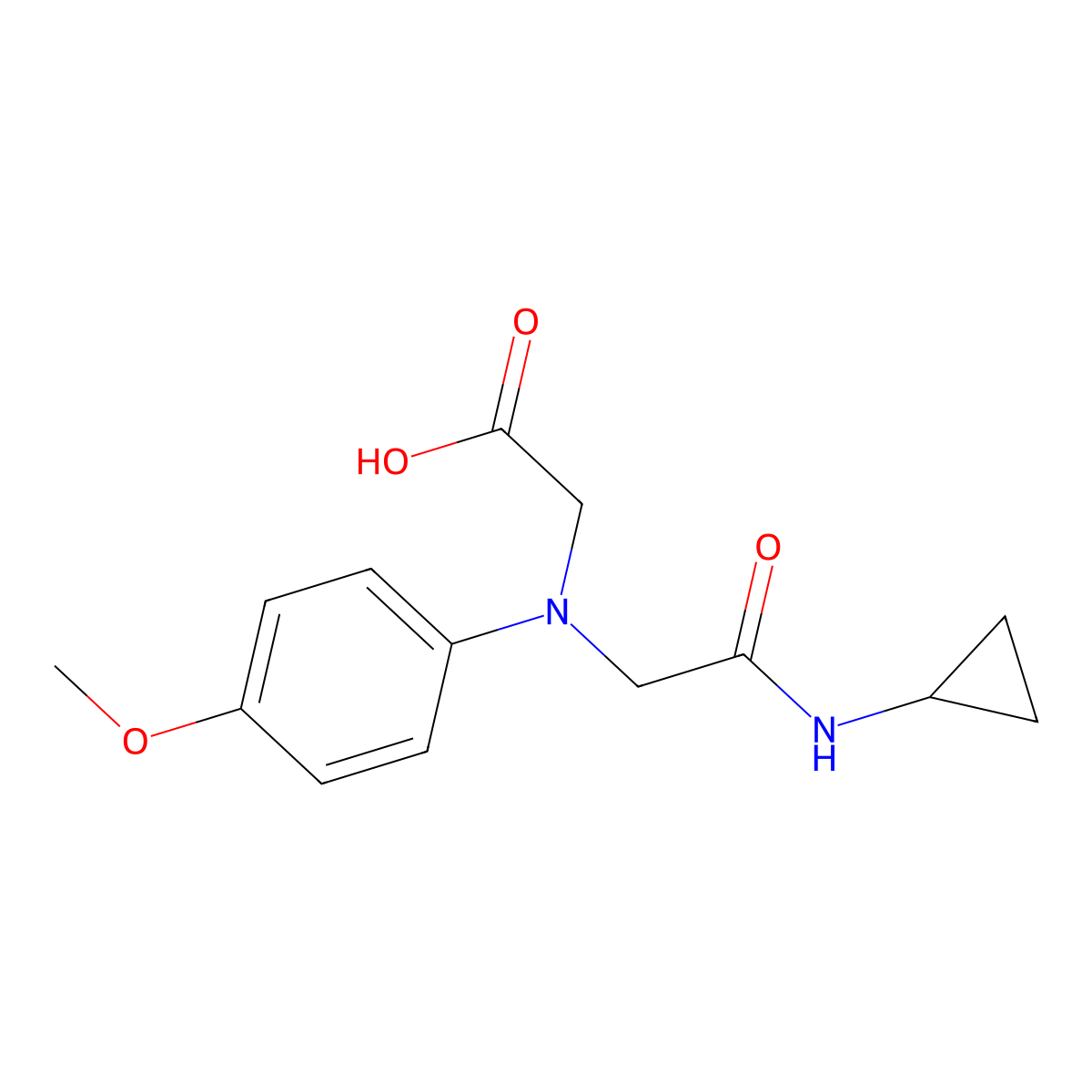[[2-(Cyclopropylamino)-2-oxoethyl]-(4-methoxyphenyl)amino]acetic acid molecular structure, CAS 1142204-26-9