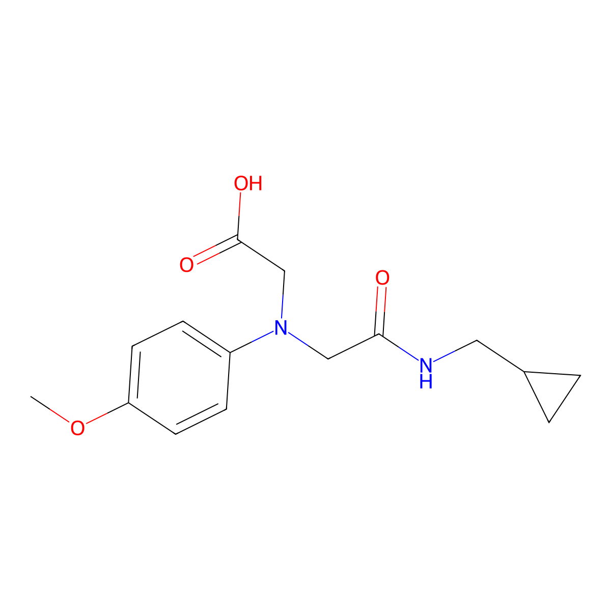 [{2-[(Cyclopropylmethyl)amino]-2-oxoethyl}-(4-methoxyphenyl)amino]acetic acid molecular structure, CAS 1142204-27-0