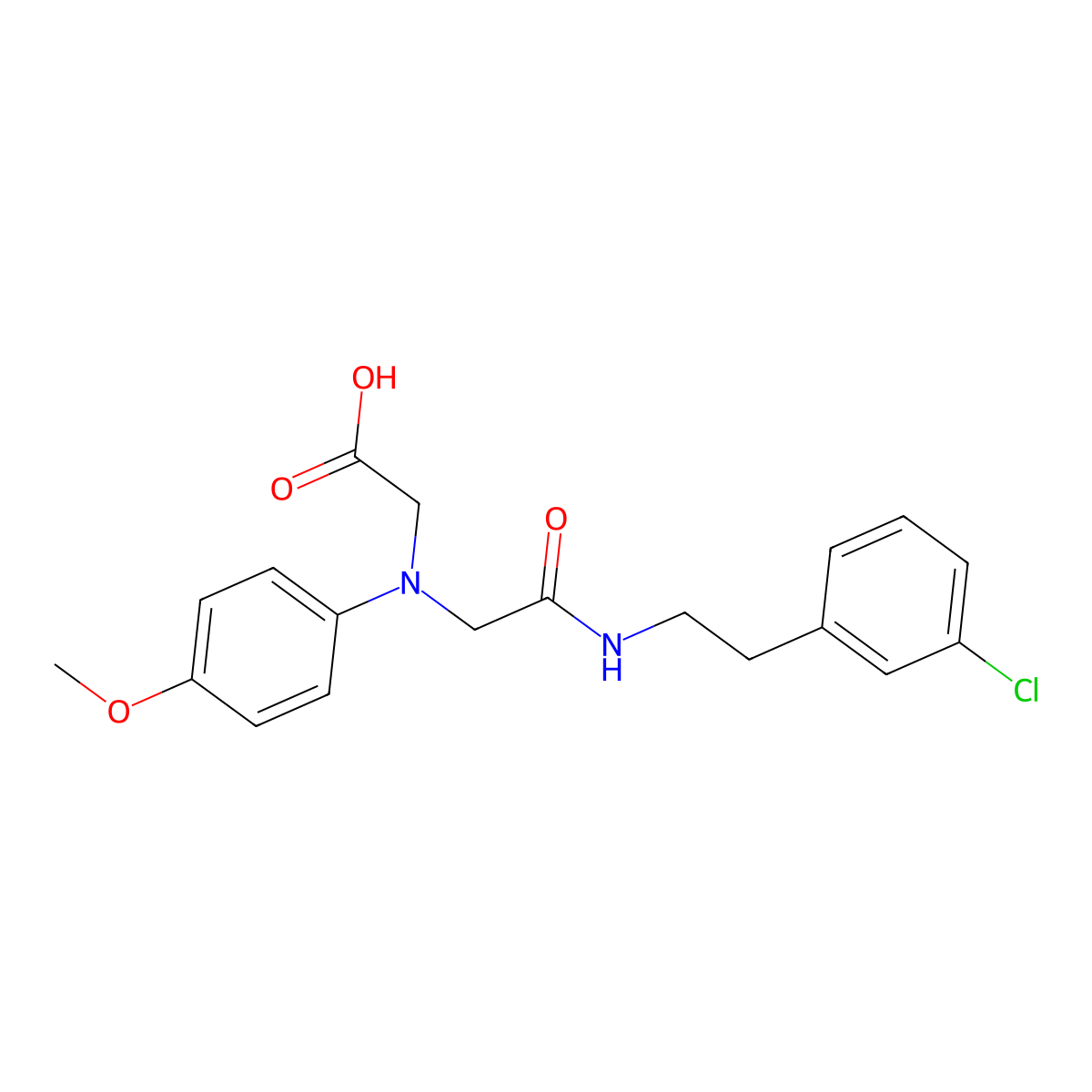 [(2-{[2-(3-Chlorophenyl)ethyl]amino}-2-oxoethyl)-(4-methoxyphenyl)amino]acetic acid molecular structure, CAS 1142204-29-2