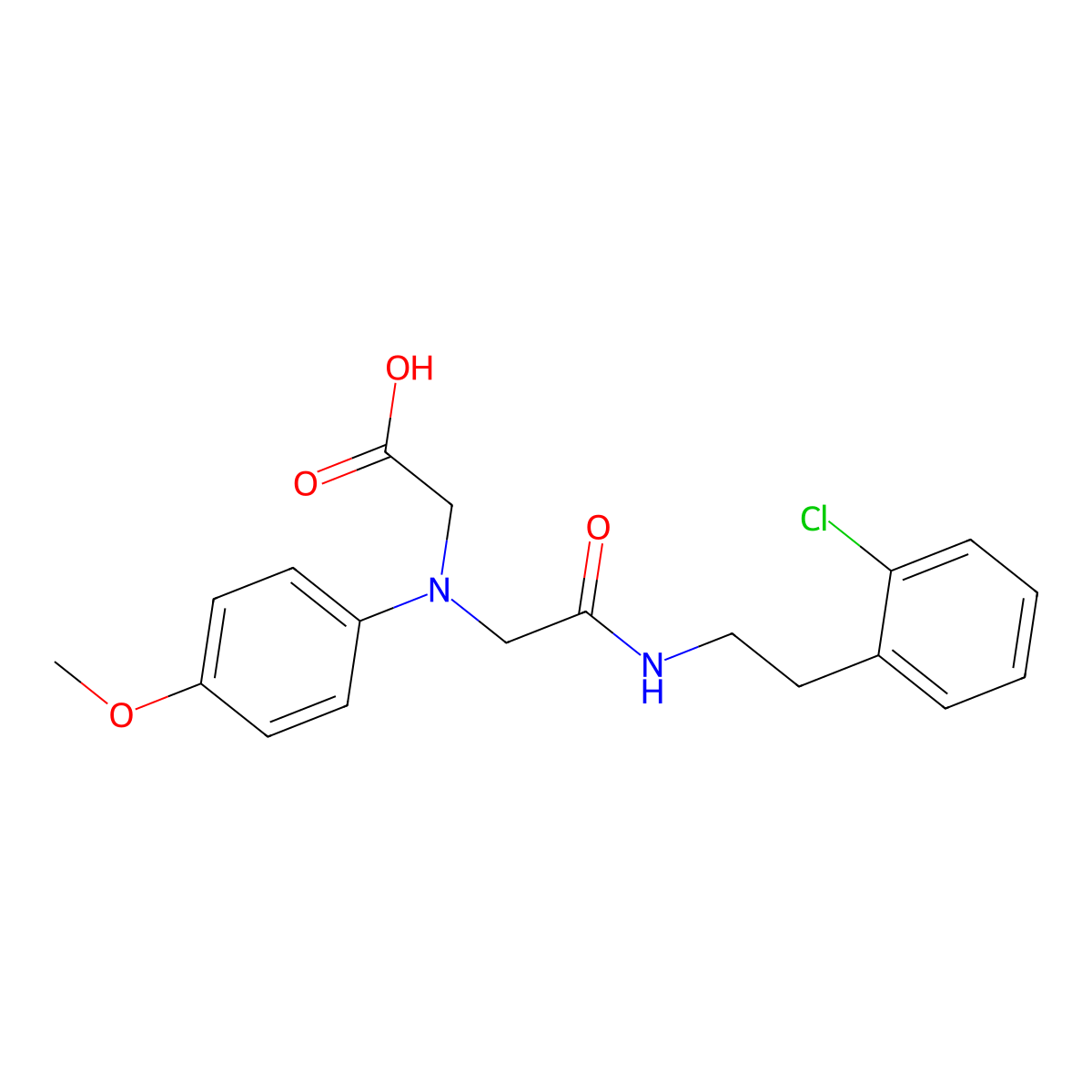 [(2-{[2-(2-Chlorophenyl)ethyl]amino}-2-oxoethyl)-(4-methoxyphenyl)amino]acetic acid molecular structure, CAS 1142204-34-9