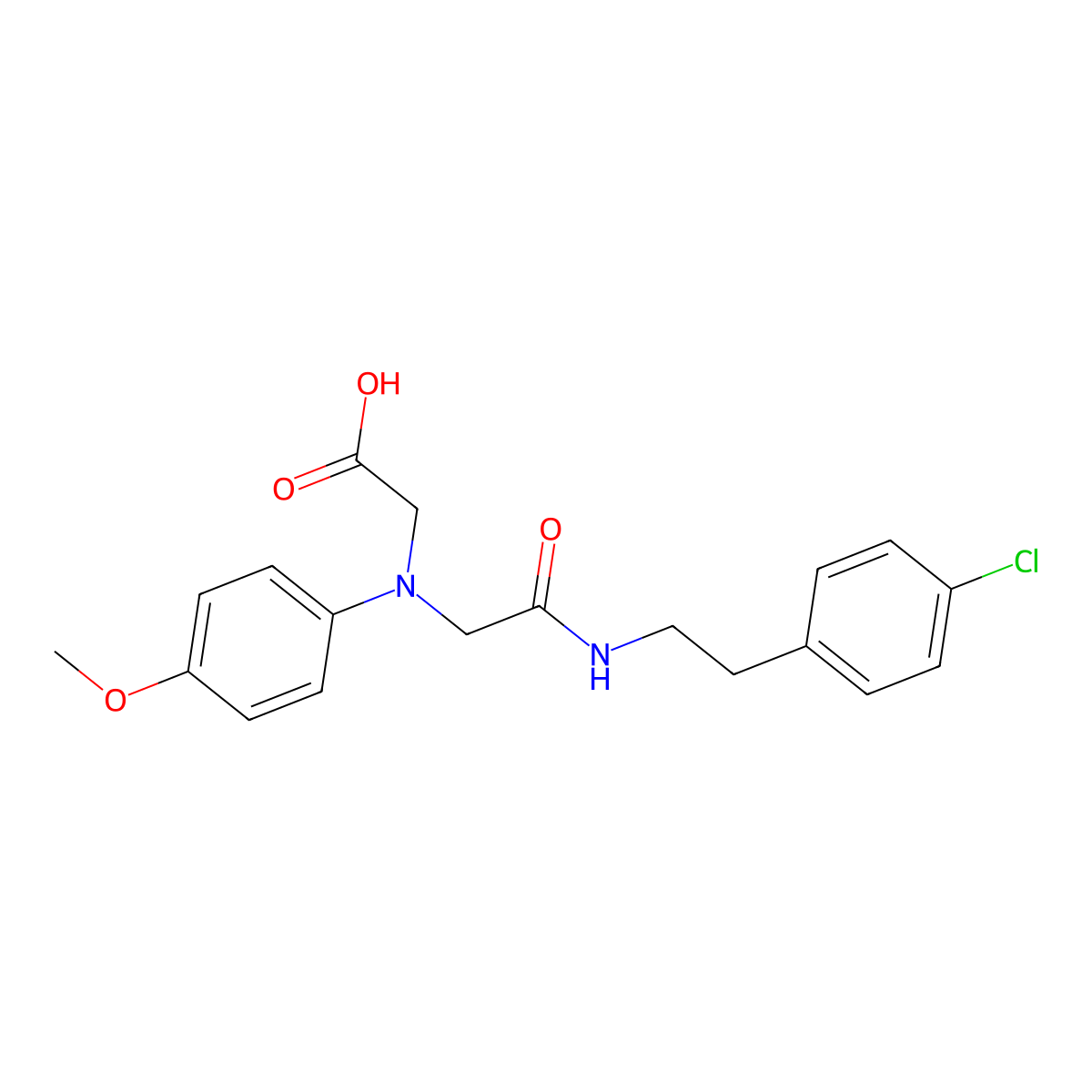 [(2-{[2-(4-Chlorophenyl)ethyl]amino}-2-oxoethyl)-(4-methoxyphenyl)amino]acetic acid molecular structure, CAS 1142204-44-1