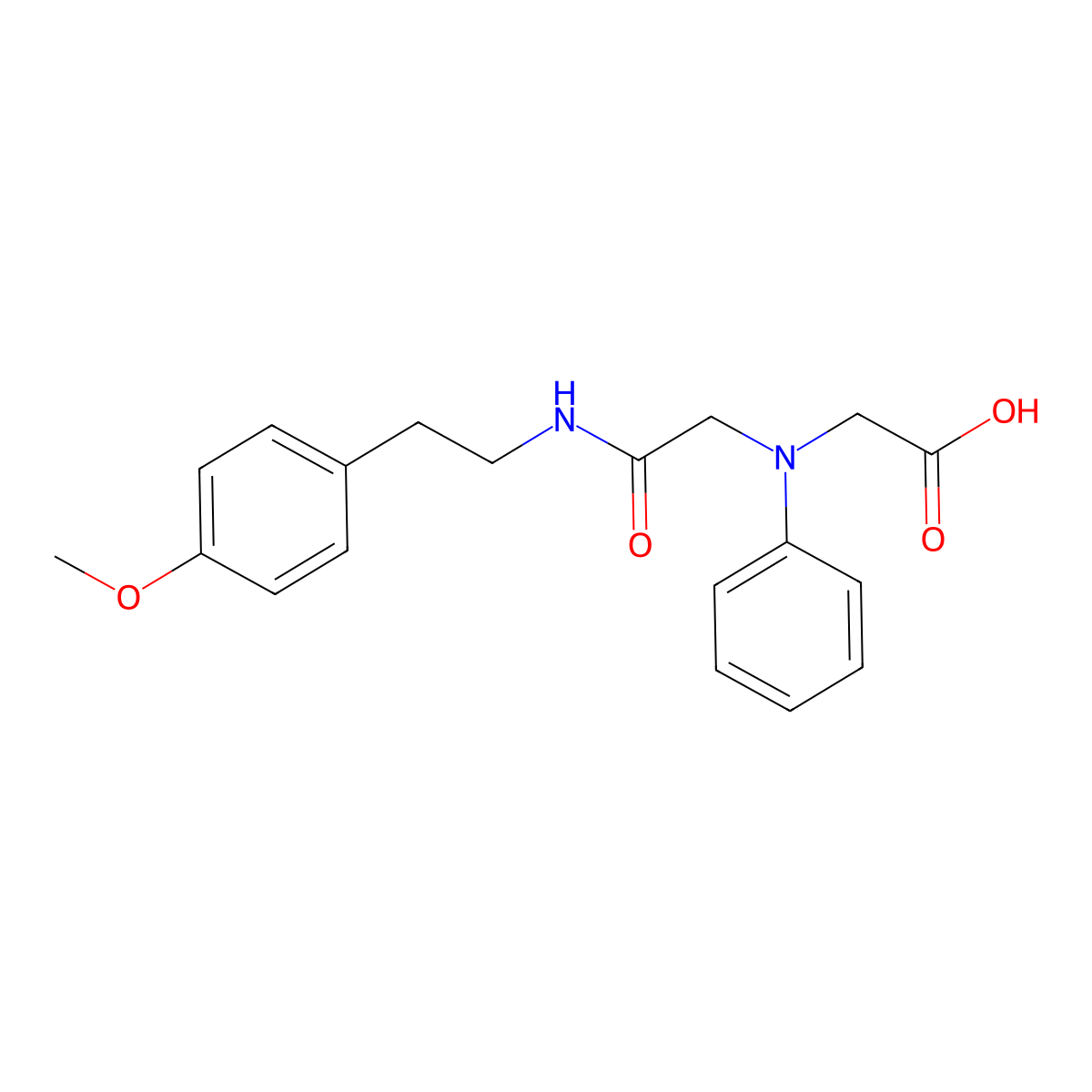 [(2-{[2-(4-Methoxyphenyl)ethyl]amino}-2-oxoethyl)-(phenyl)amino]acetic acid molecular structure, CAS 1142204-59-8