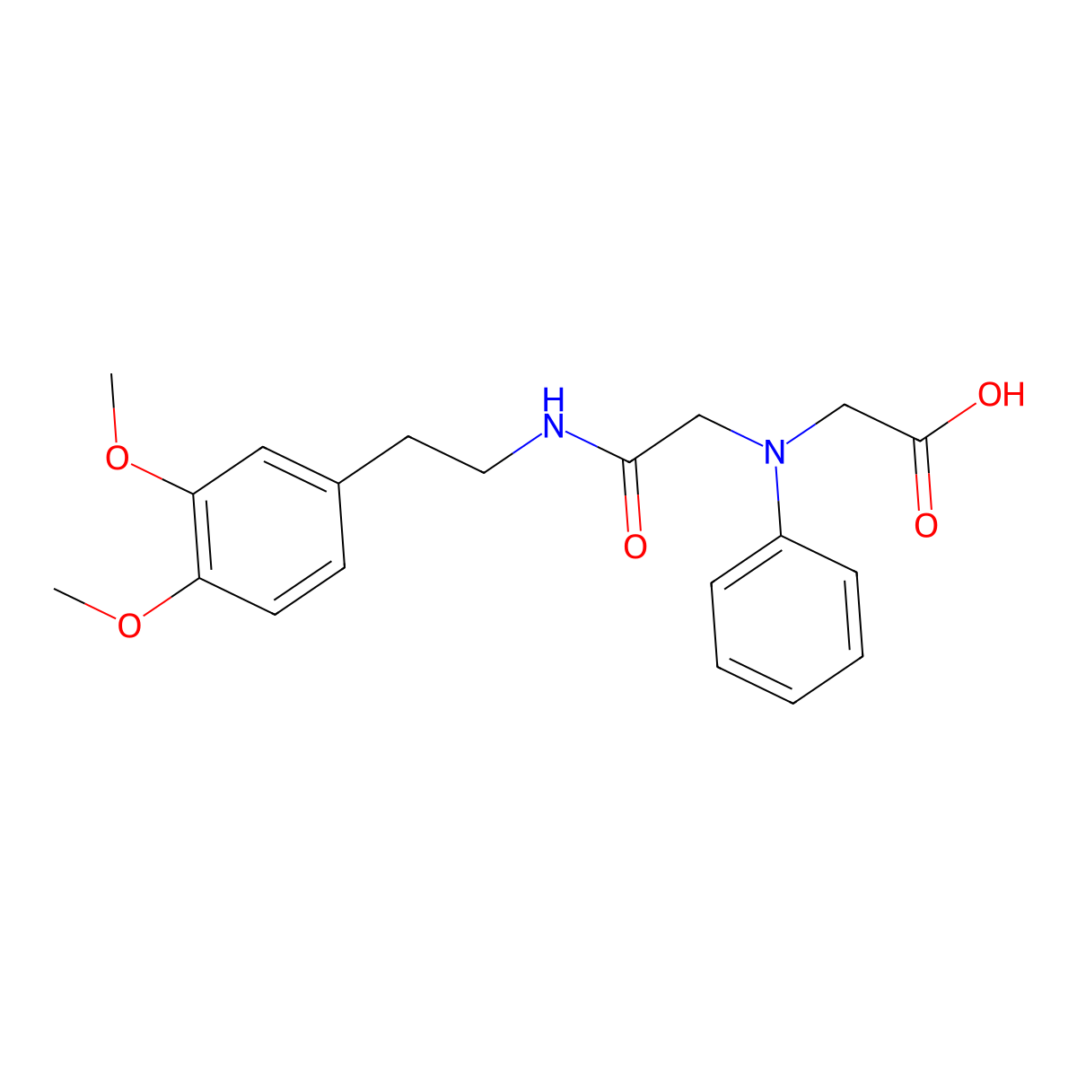 [(2-{[2-(3,4-Dimethoxyphenyl)ethyl]amino}-2-oxoethyl)(phenyl)amino]acetic acid molecular structure, CAS 1142204-61-2