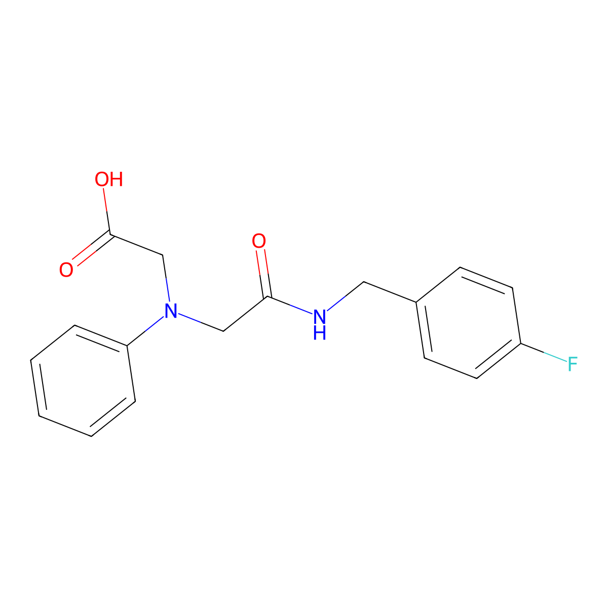 [{2-[(4-Fluorobenzyl)amino]-2-oxoethyl}(phenyl)-amino]acetic acid molecular structure, CAS 1142204-64-5