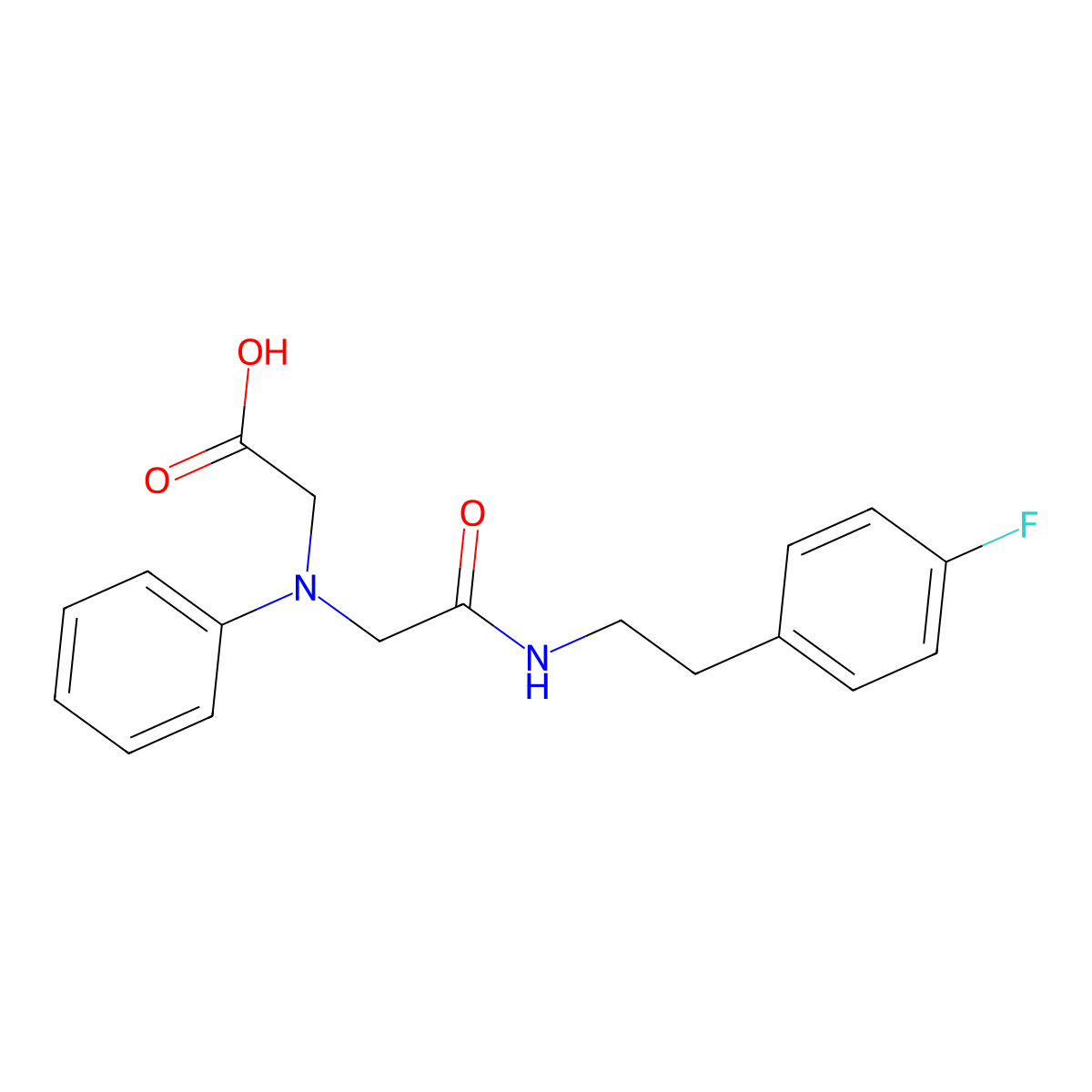 [(2-{[2-(4-Fluorophenyl)ethyl]amino}-2-oxoethyl)-(phenyl)amino]acetic acid molecular structure, CAS 1142204-67-8