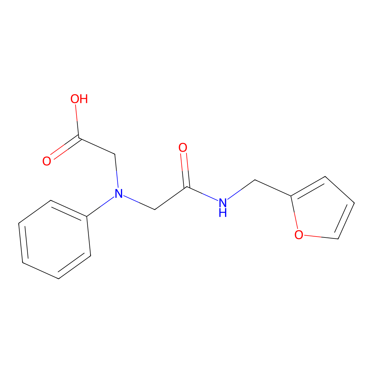 [{2-[(2-Furylmethyl)amino]-2-oxoethyl}(phenyl)-amino]acetic acid molecular structure, CAS 1142204-68-9