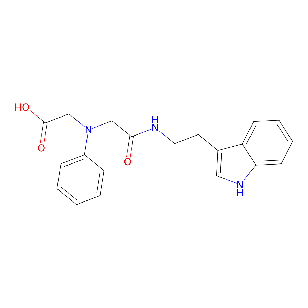 [(2-{[2-(1H-Indol-3-yl)ethyl]amino}-2-oxoethyl)-(phenyl)amino]acetic acid molecular structure, CAS 1142204-71-4
