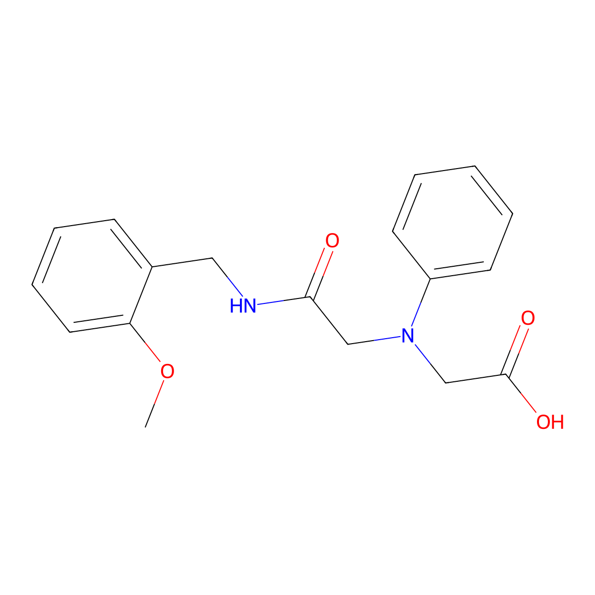 [{2-[(2-Methoxybenzyl)amino]-2-oxoethyl}(phenyl)-amino]acetic acid molecular structure, CAS 1142204-72-5