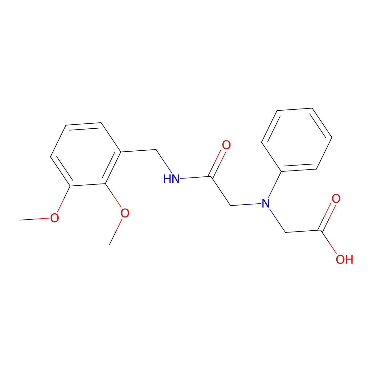 [{2-[(2,3-Dimethoxybenzyl)amino]-2-oxoethyl}(phenyl)amino]acetic acid molecular structure, CAS 1142204-81-6