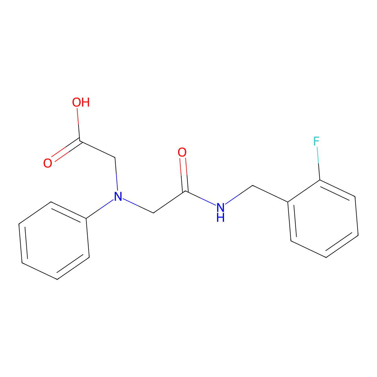 [{2-[(2-Fluorobenzyl)amino]-2-oxoethyl}(phenyl)-amino]acetic acid molecular structure, CAS 1142204-83-8