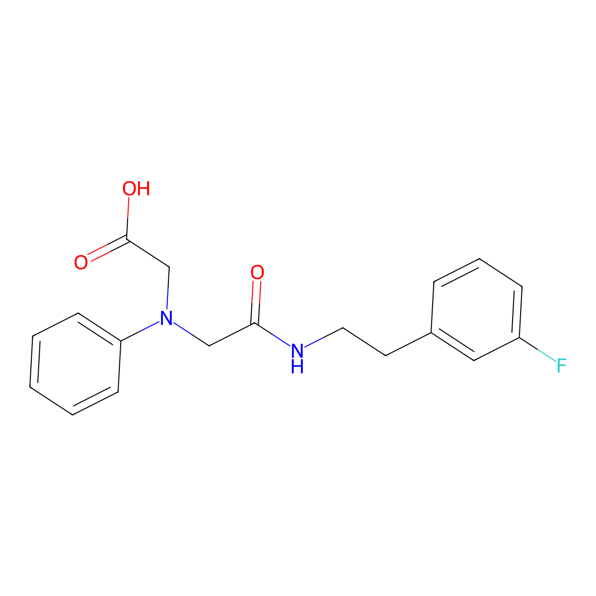 [(2-{[2-(3-Fluorophenyl)ethyl]amino}-2-oxoethyl)-(phenyl)amino]acetic acid molecular structure, CAS 1142204-84-9