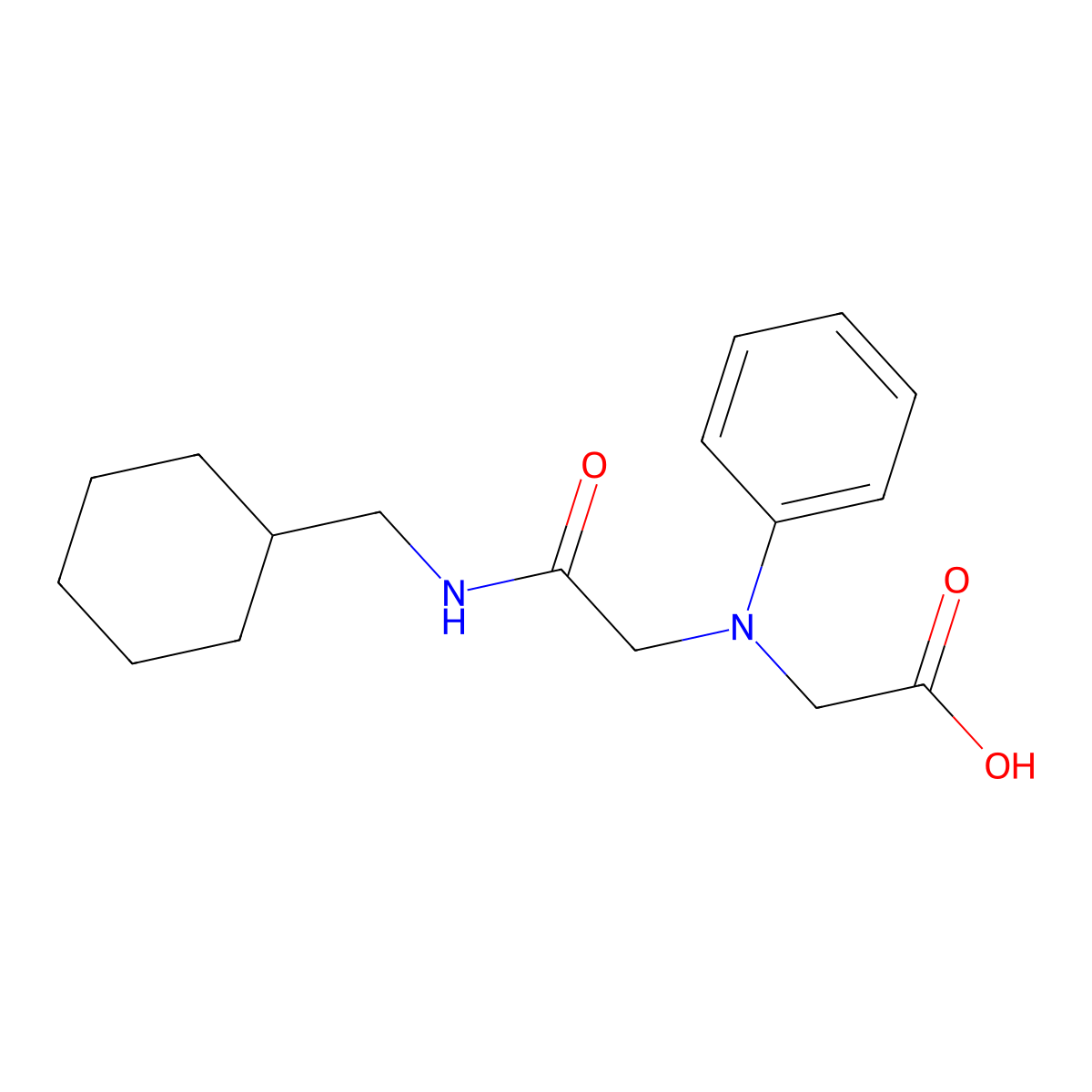 [{2-[(Cyclohexylmethyl)amino]-2-oxoethyl}(phenyl)-amino]acetic acid molecular structure, CAS 1142204-90-7
