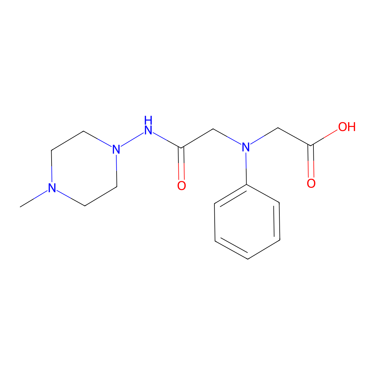 [{2-[(4-Methylpiperazin-1-yl)amino]-2-oxoethyl}(phenyl)amino]acetic acid molecular structure, CAS 1142204-93-0