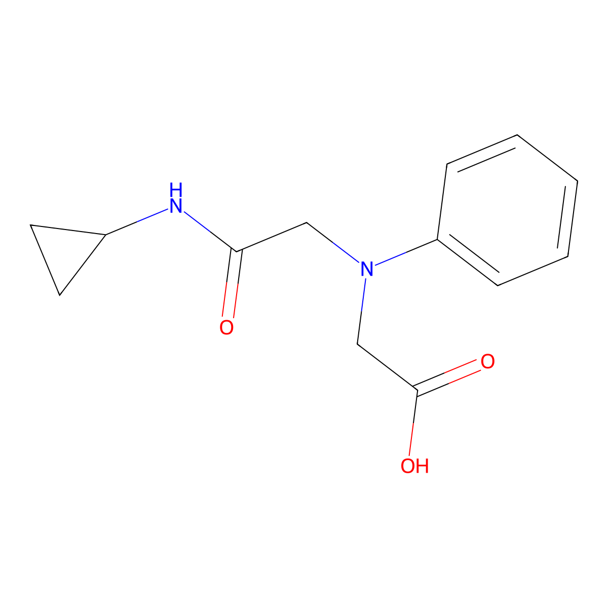 [[2-(Cyclopropylamino)-2-oxoethyl](phenyl)amino]-acetic acid molecular structure, CAS 1142205-00-2
