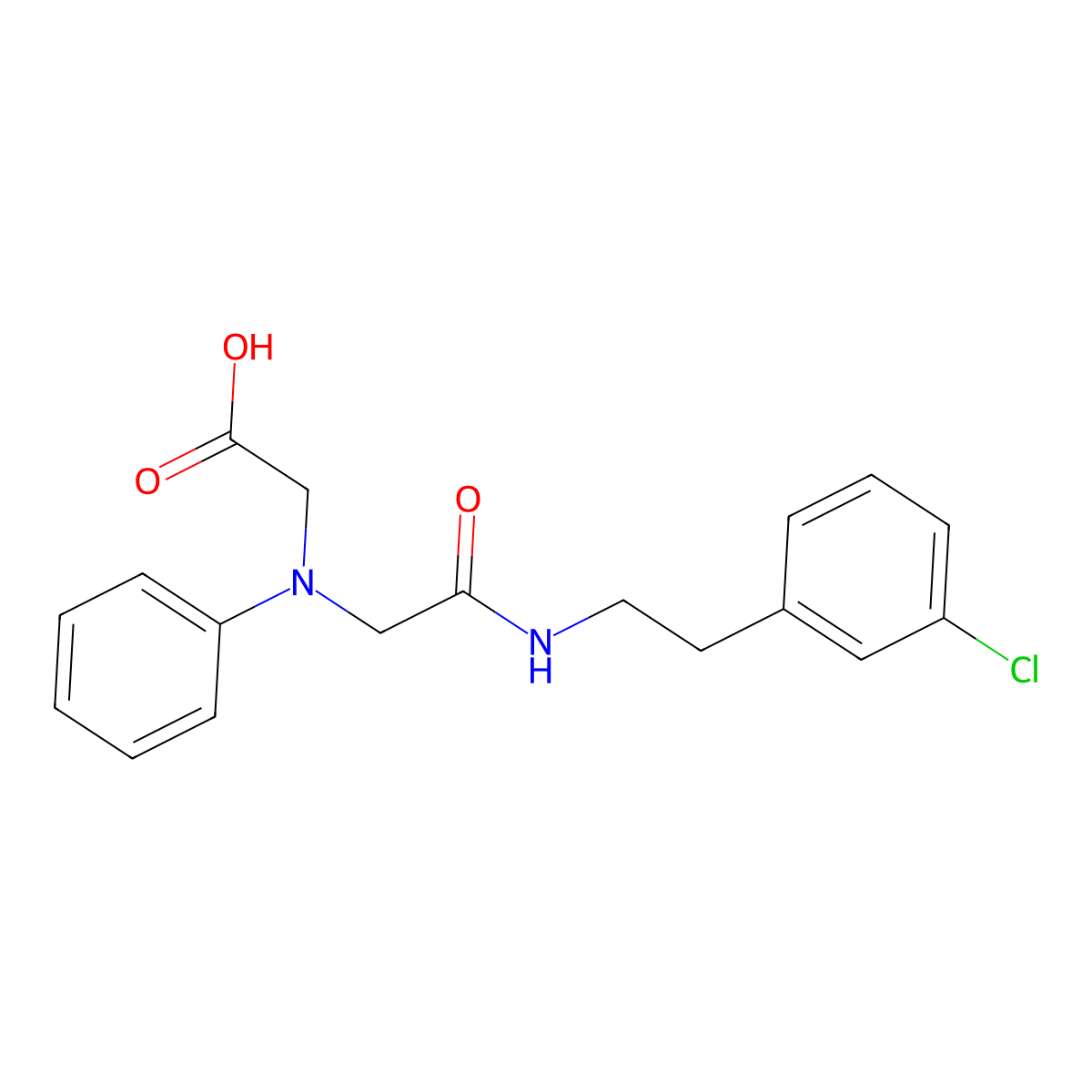 [(2-{[2-(3-Chlorophenyl)ethyl]amino}-2-oxoethyl)-(phenyl)amino]acetic acid molecular structure, CAS 1142205-02-4