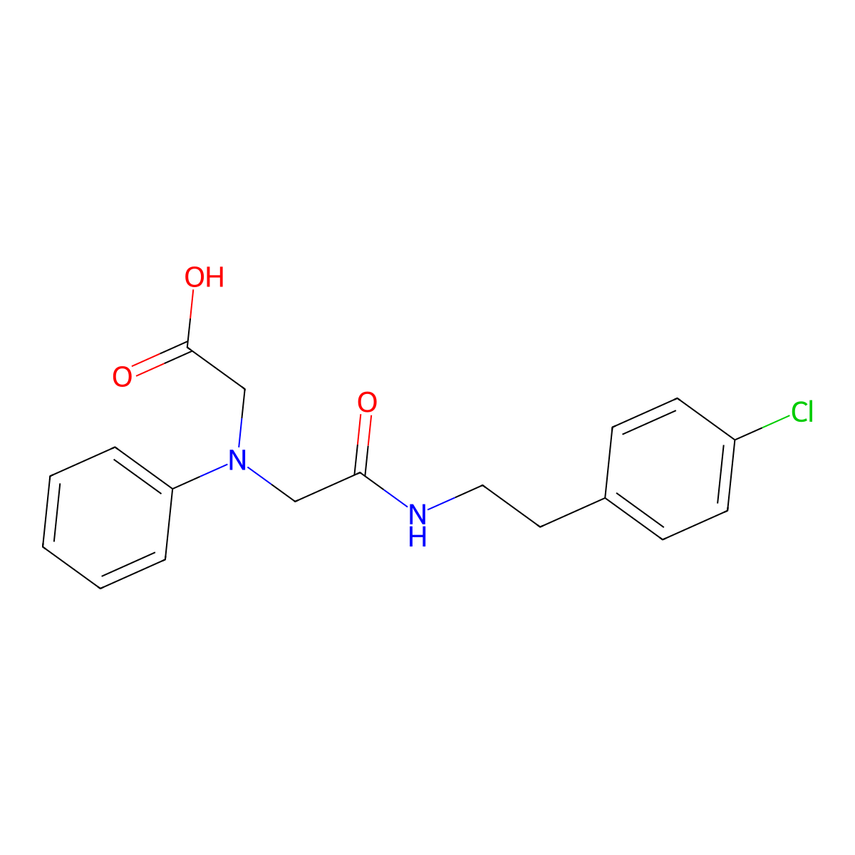 [(2-{[2-(4-Chlorophenyl)ethyl]amino}-2-oxoethyl)(phenyl)amino]acetic acid molecular structure, CAS 1142205-17-1