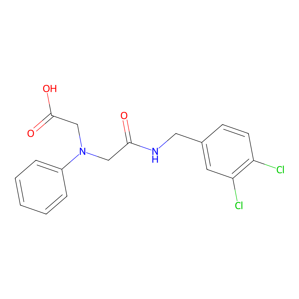 [{2-[(3,4-Dichlorobenzyl)amino]-2-oxoethyl}(phenyl)amino]acetic acid molecular structure, CAS 1142205-20-6